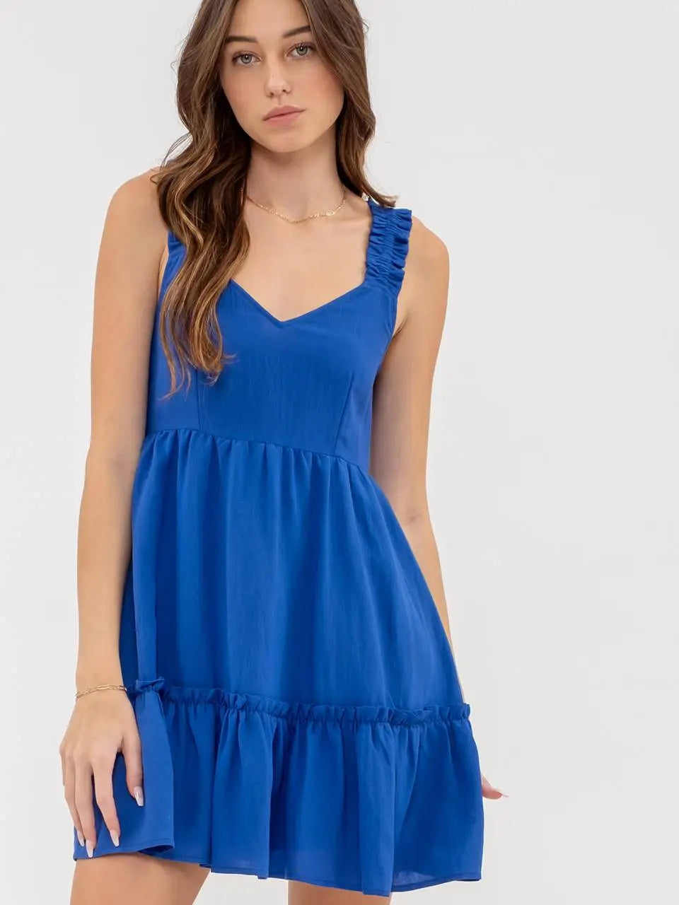 Royal Ruffles Mini Dress