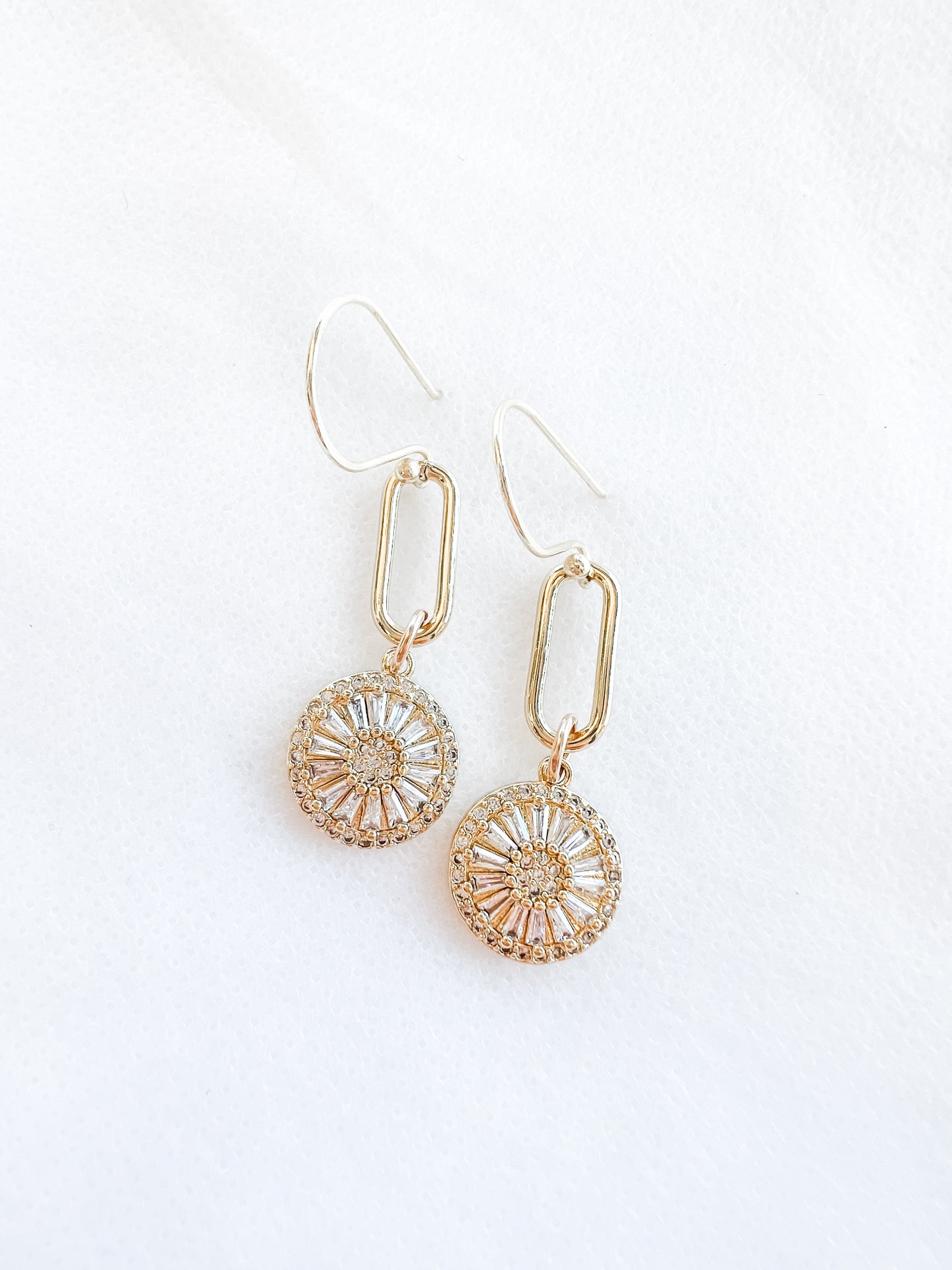 Crystal Sundial Earrings