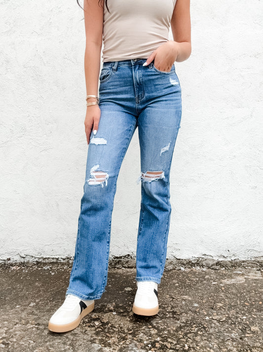 Lisa High Rise Straight Jeans