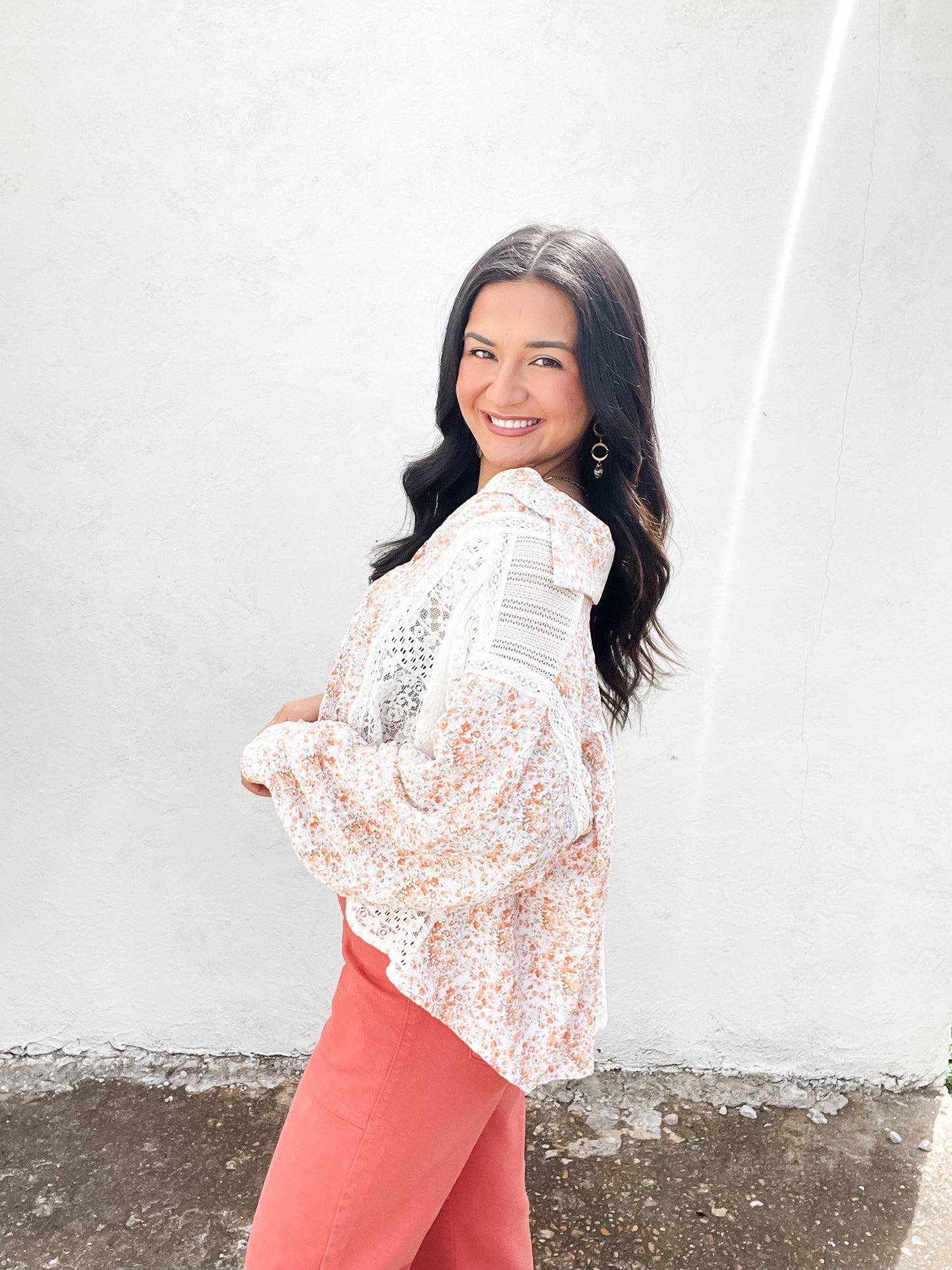 Antique Lace Patches Top