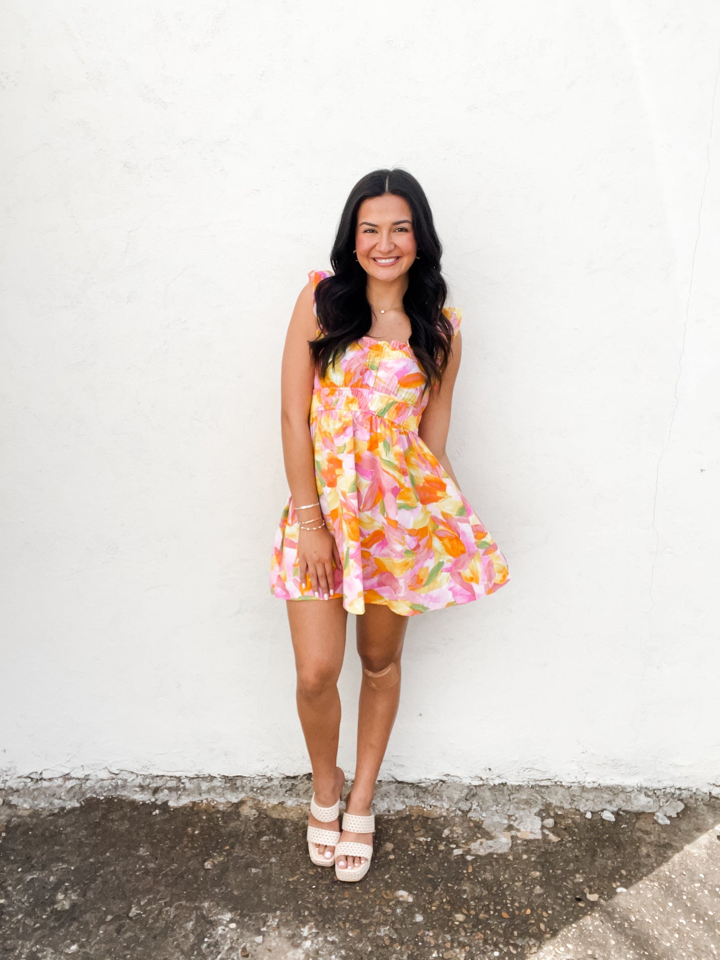 Watercolor Floral Mini Dress