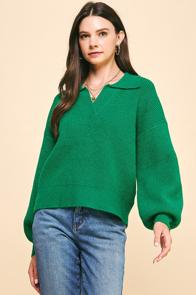 Chill is On Sweater Kelly Green