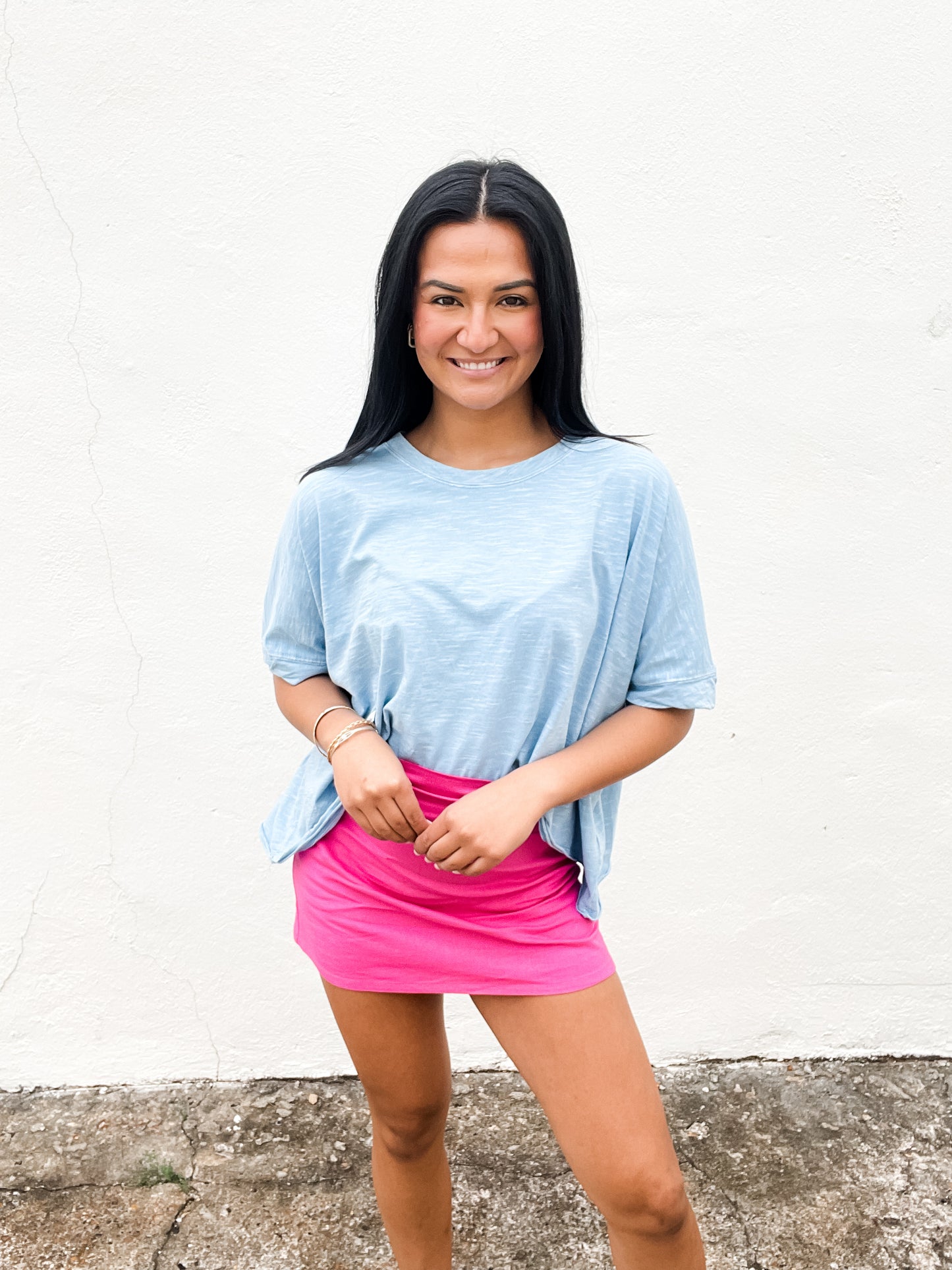 Vacay Babe Skort Fuchsia