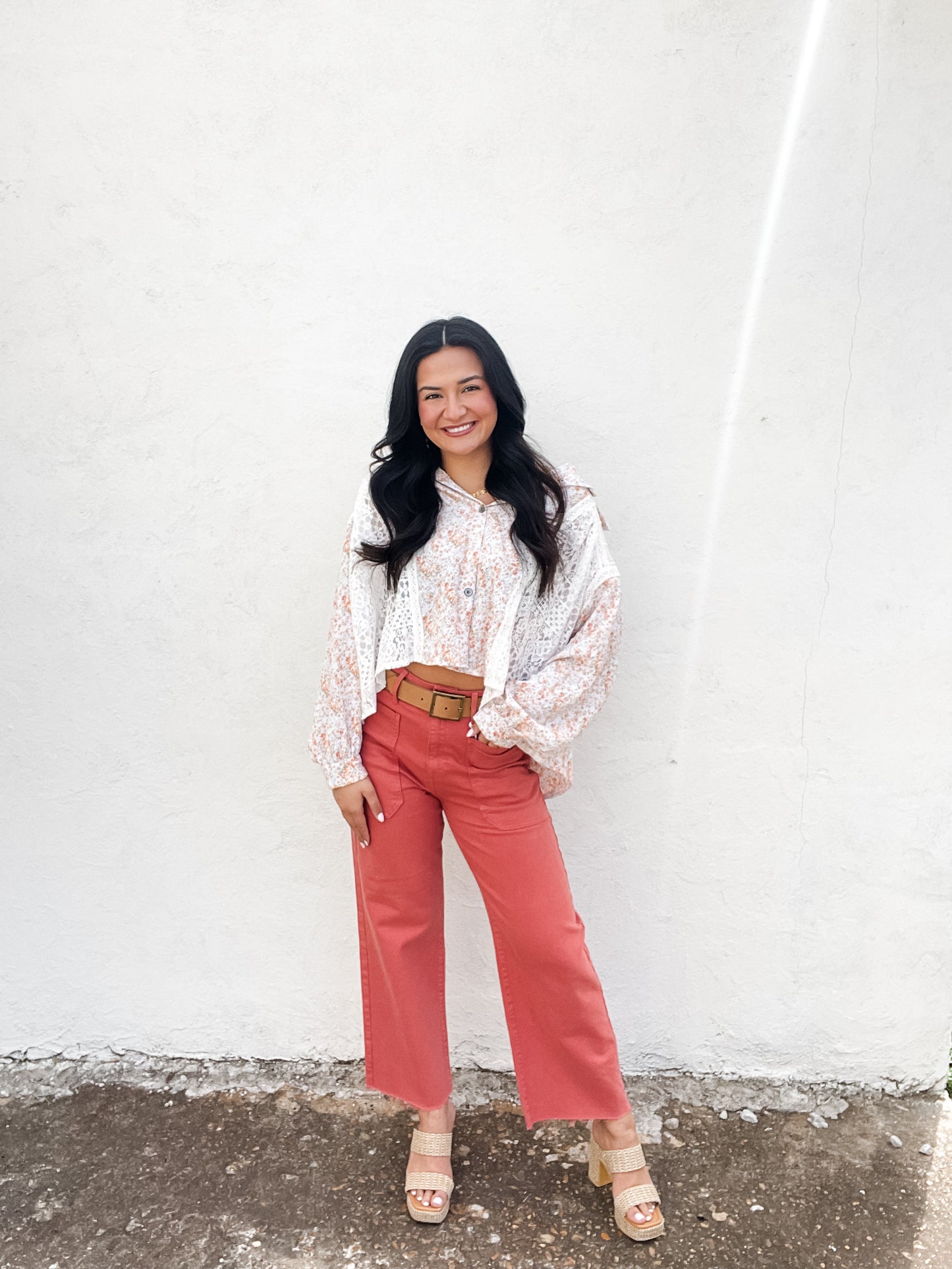 Antique Lace Patches Top