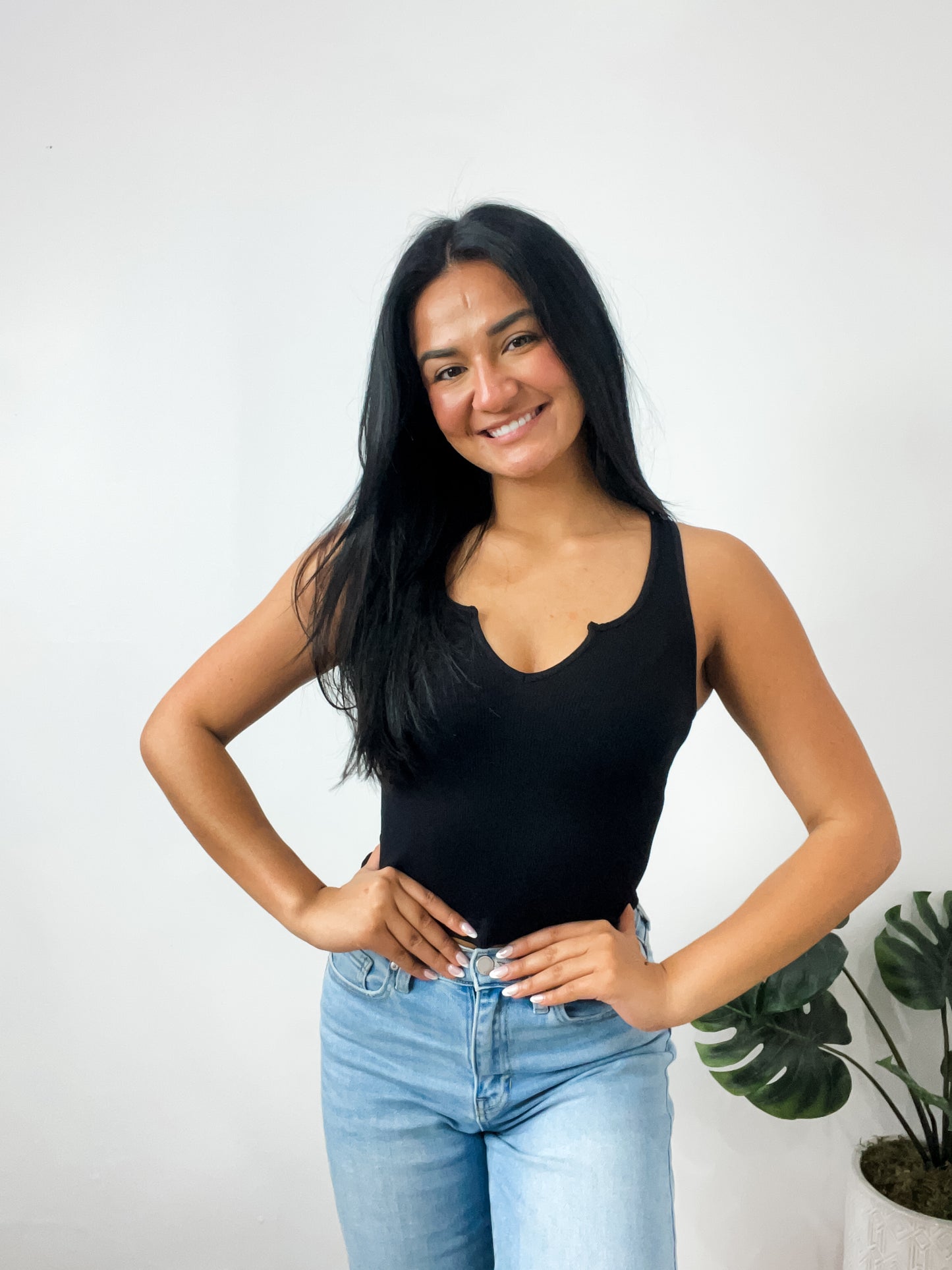Up a Notch Sleeveless Top Black