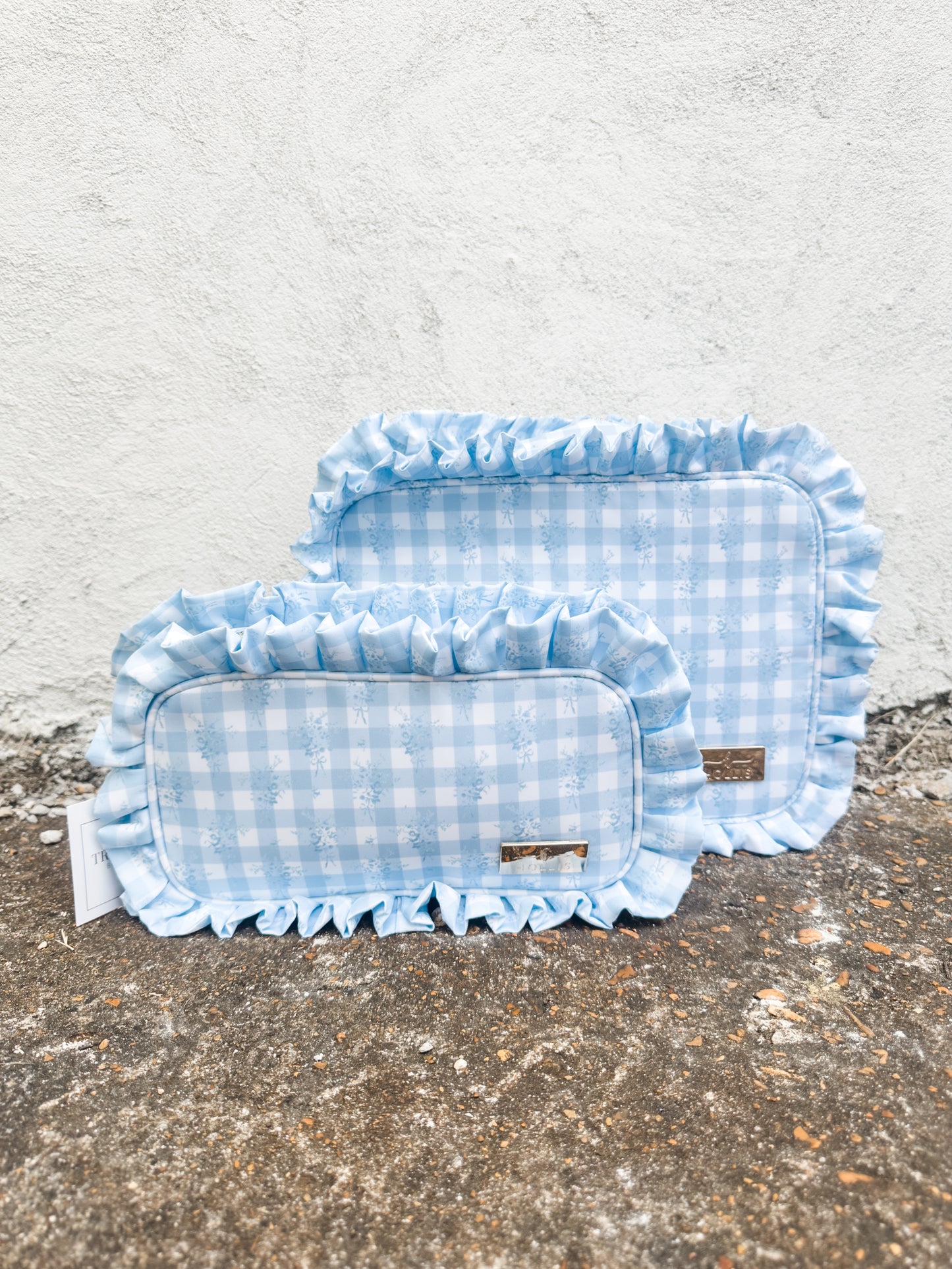 Ruffled Nylon XL Pouch