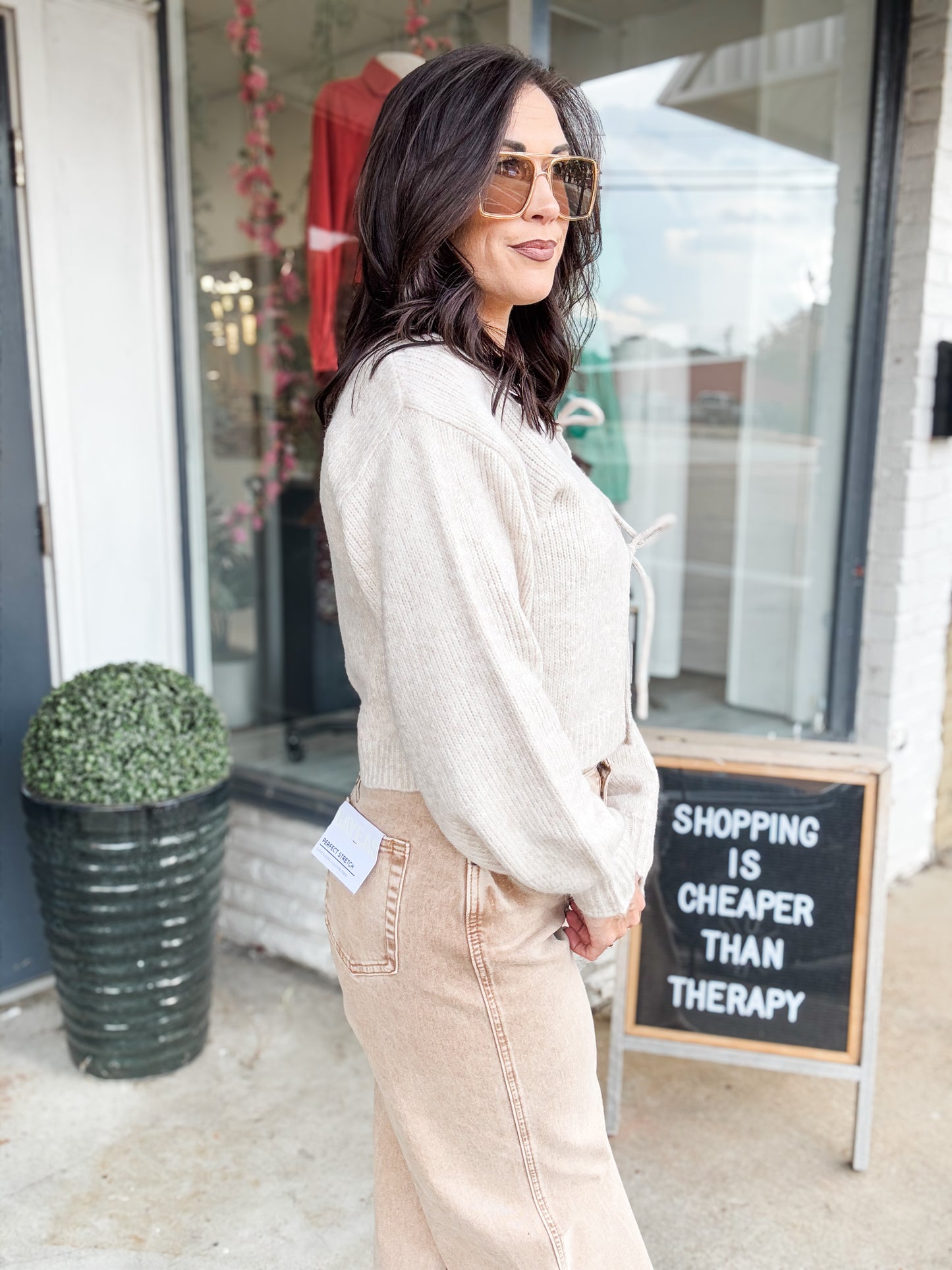 Heathered Oatmeal Sweater