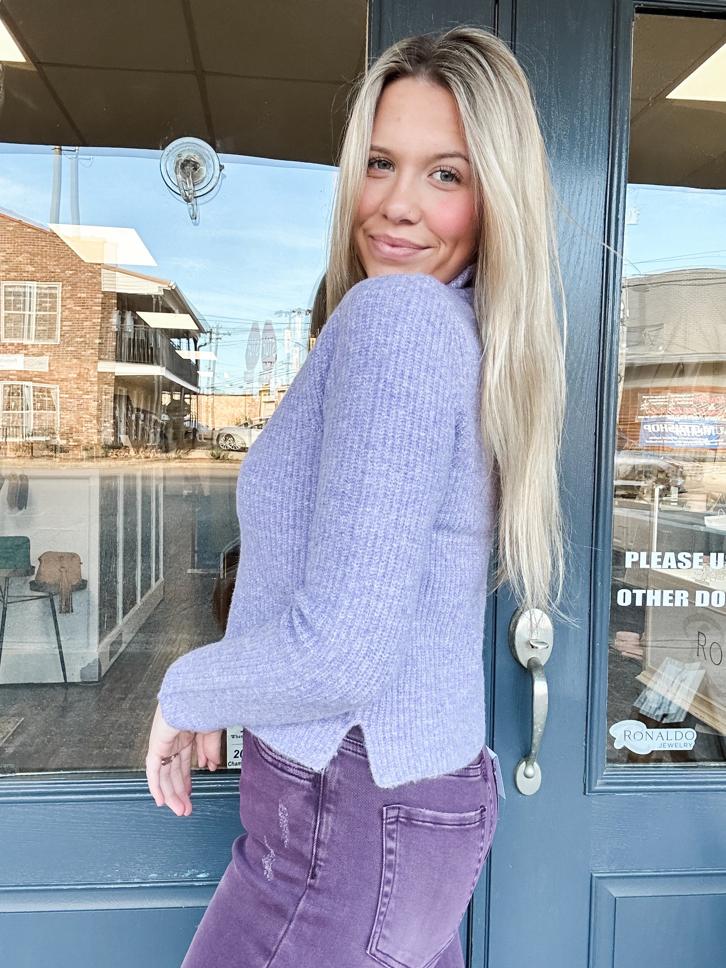 The Raine Pullover Sweater Lavender