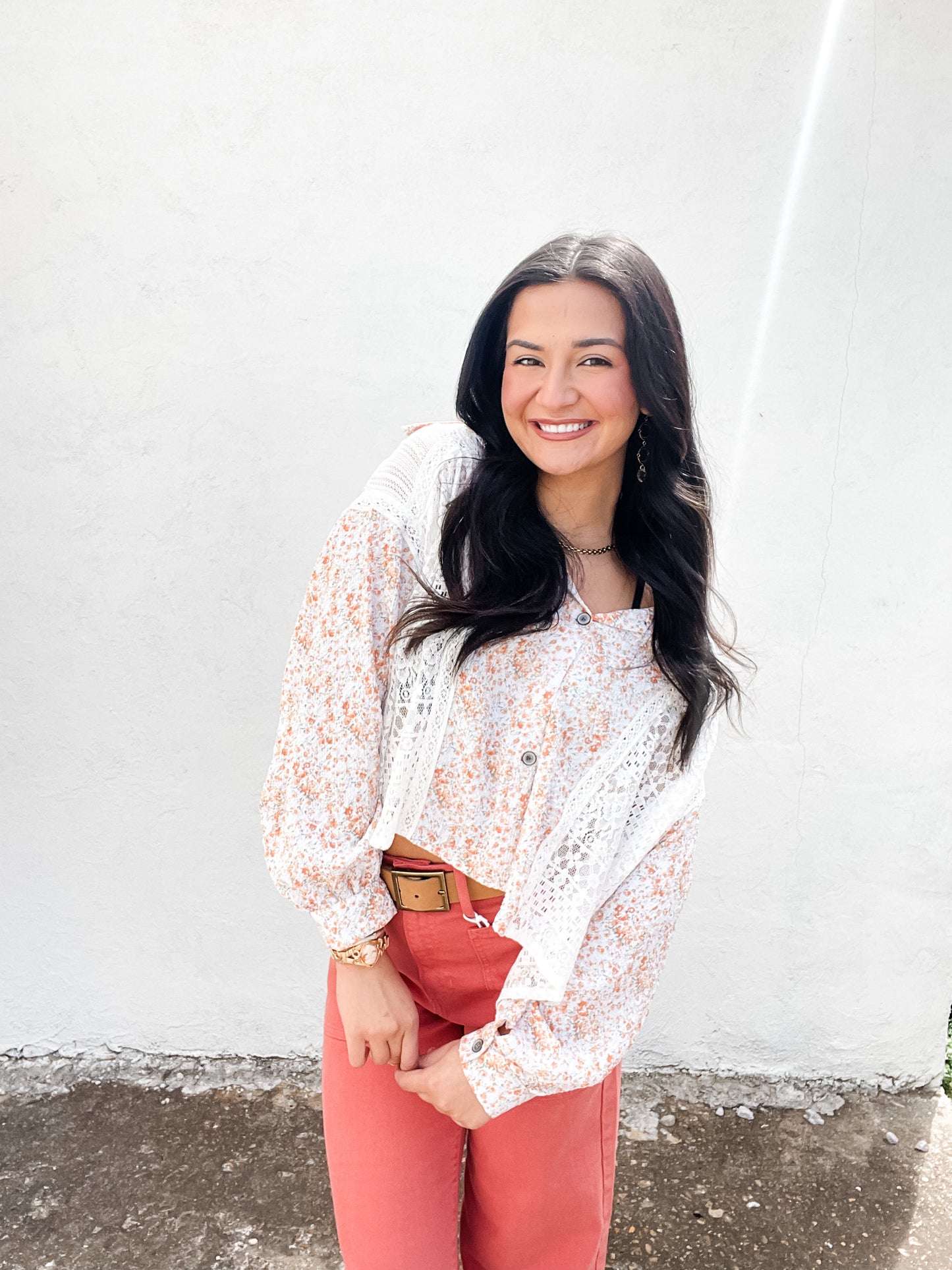Antique Lace Patches Top