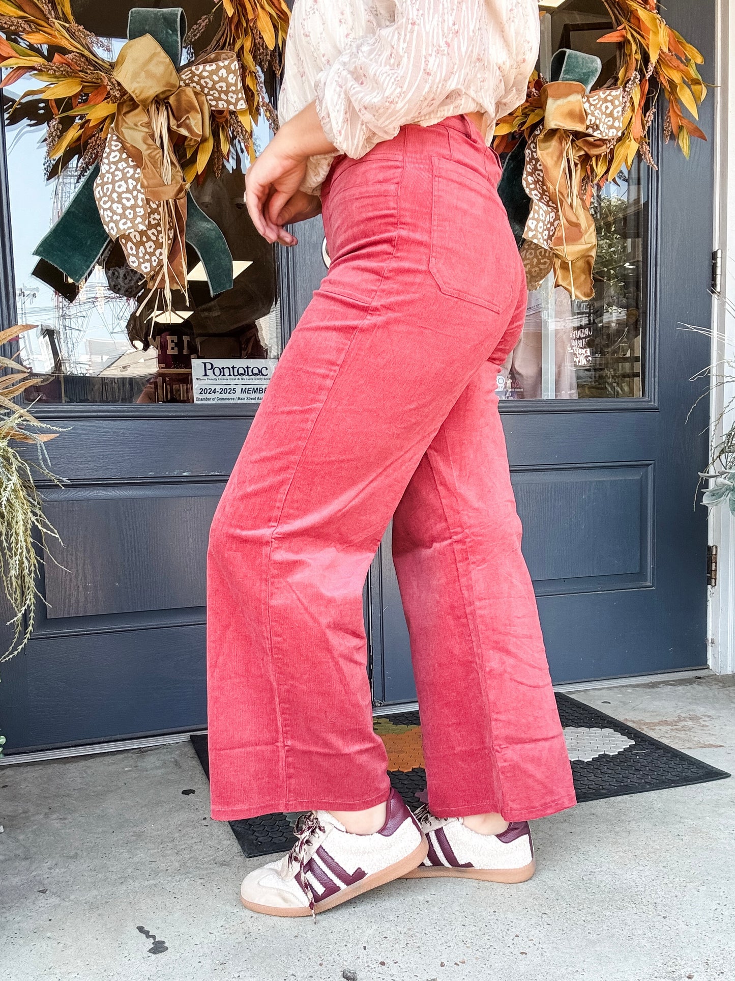 Cozy Chic Corduroy Pants Ruby
