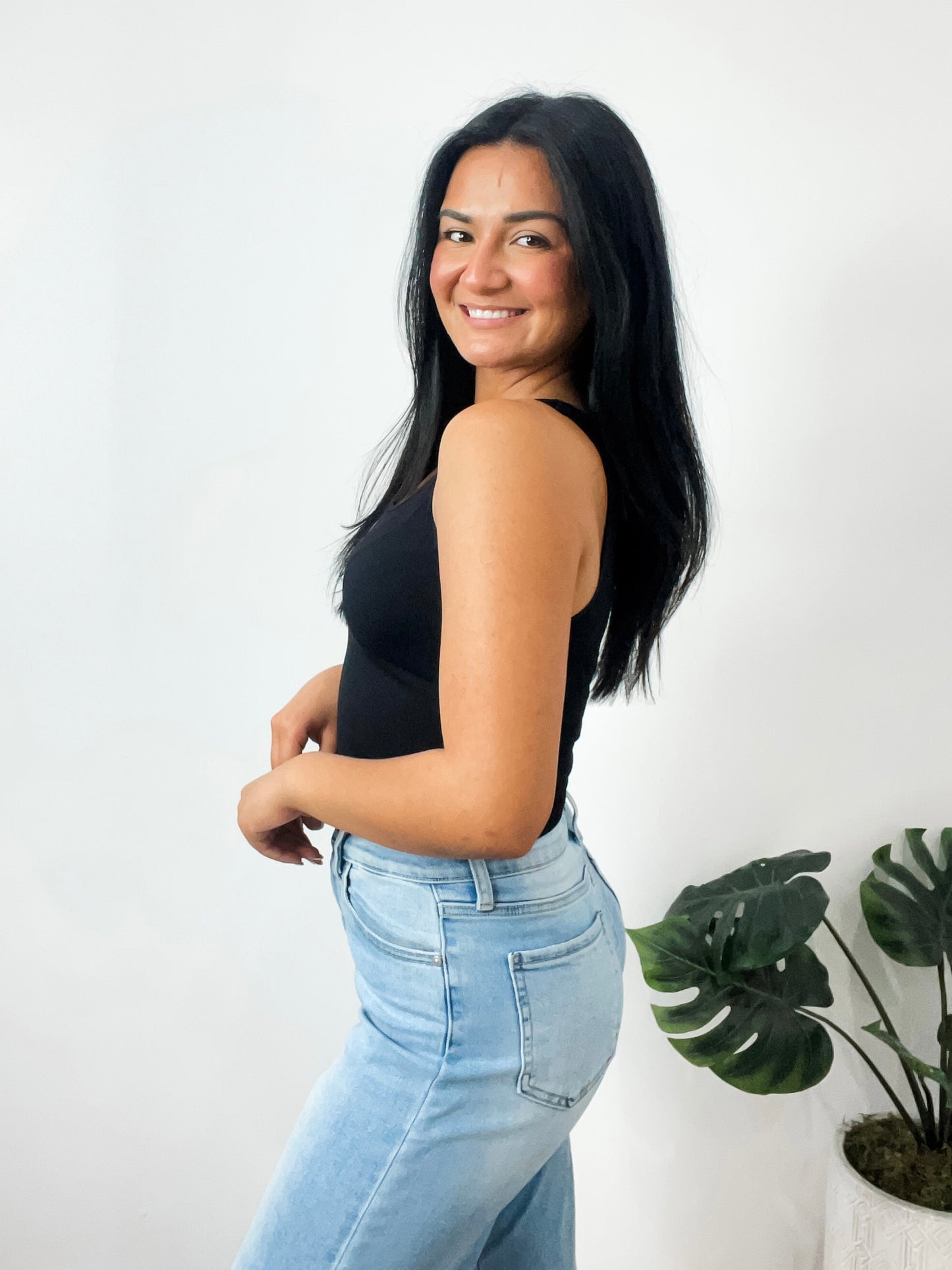 Up a Notch Sleeveless Top Black