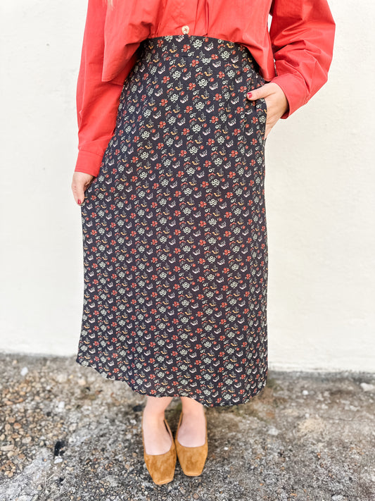 Heritage Petals Midi Skirt