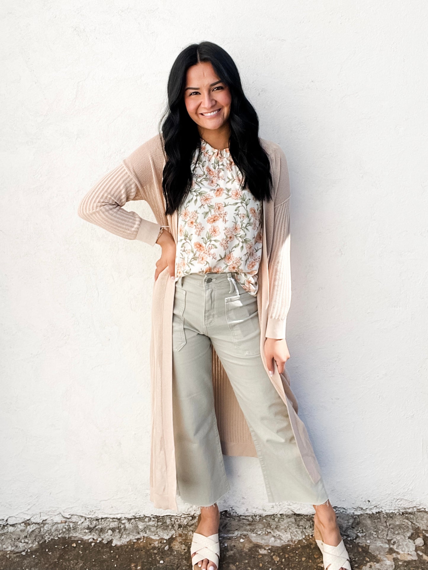 Nautical Wide Leg Jeans Eucalyptus