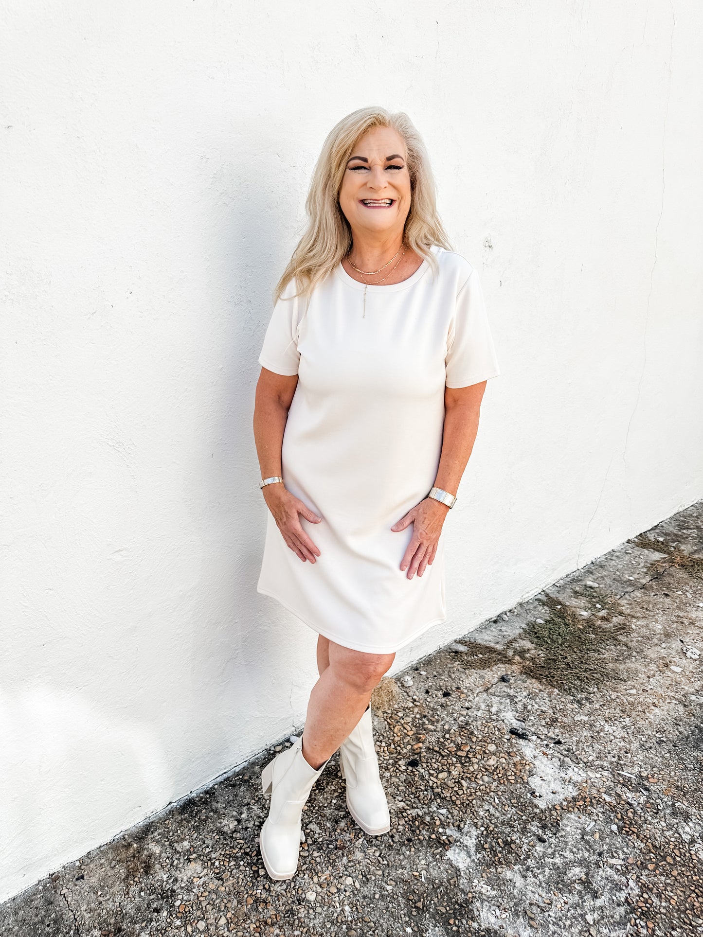 Dive With Me Eggshell Dress