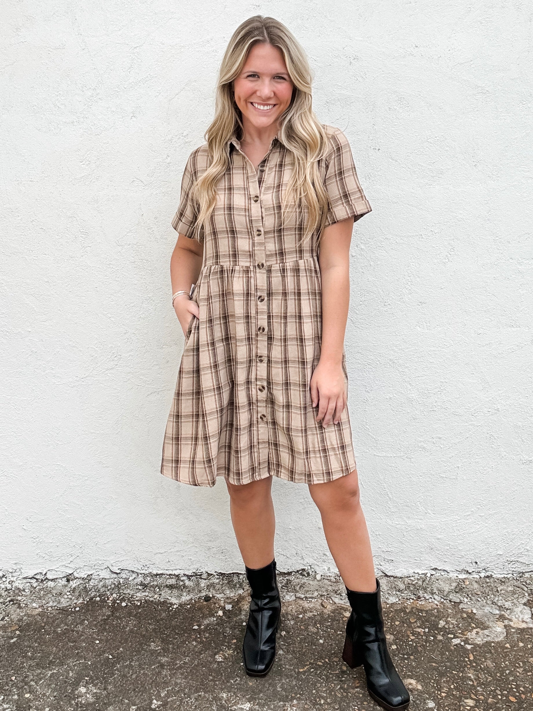 Noel in Simply Taupe Dress True Blue Boutique Noel in Simply Taupe Dress True Blue Boutique