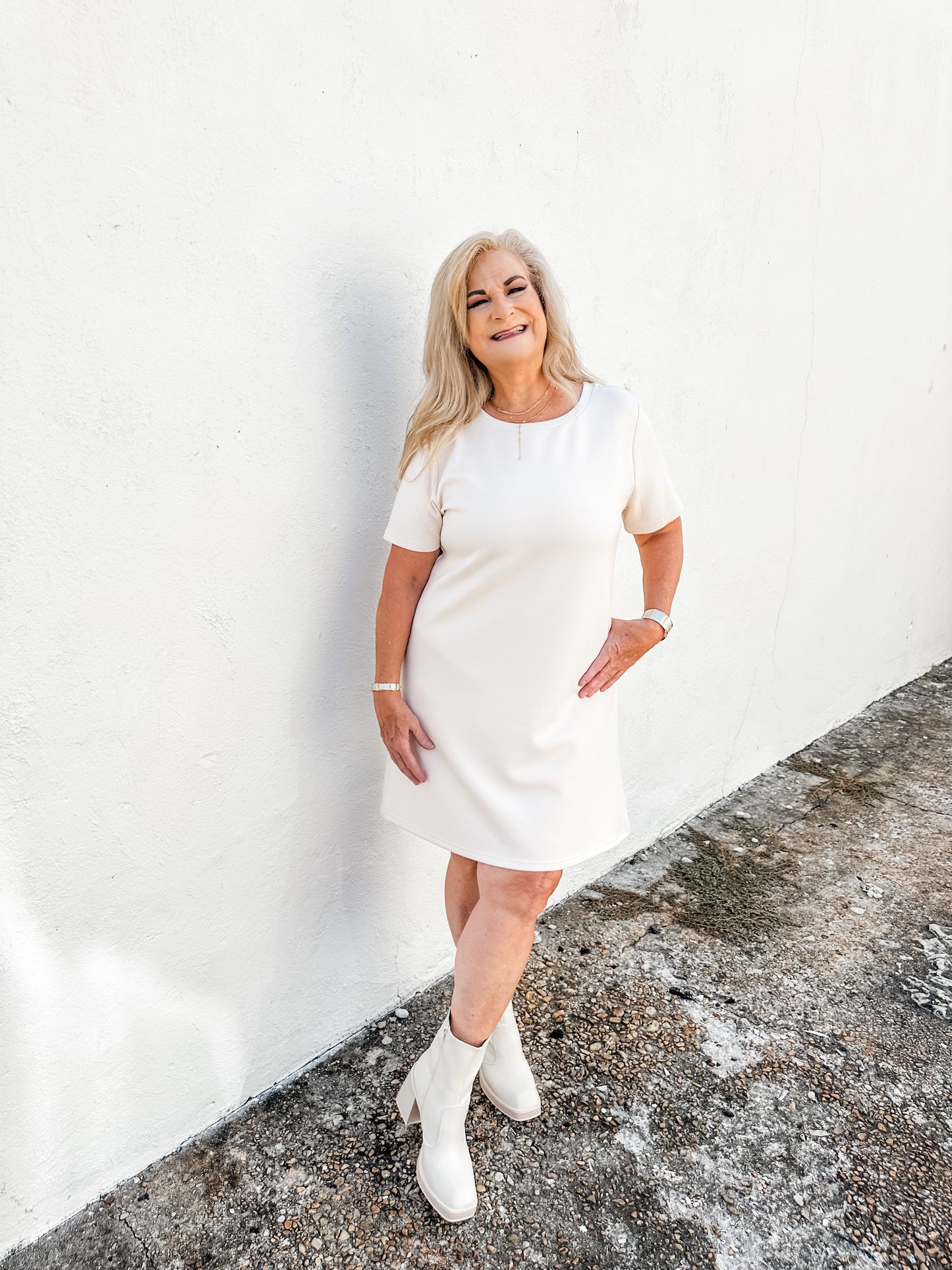 Dive With Me Eggshell Dress