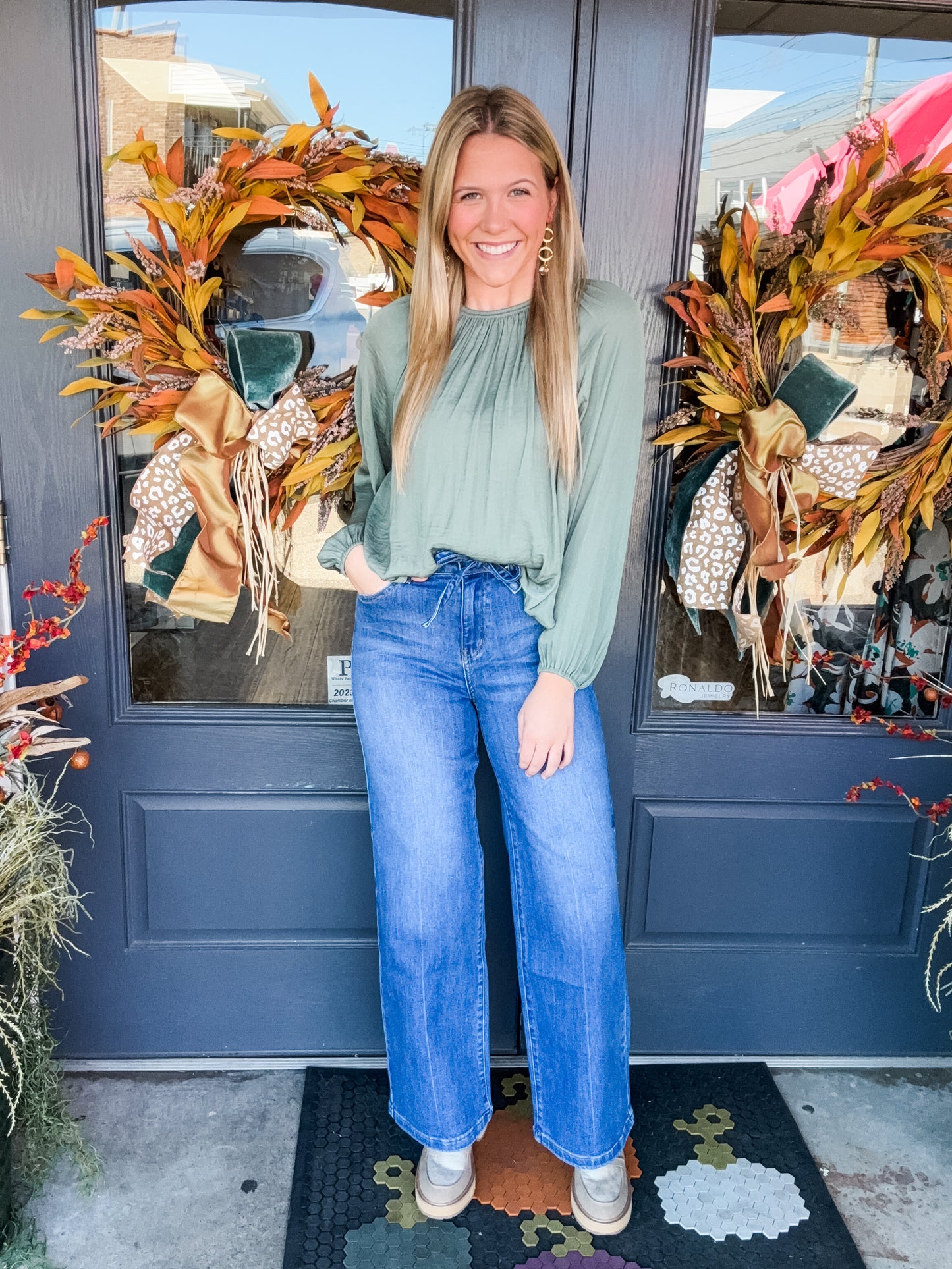 Olive Swanky Top