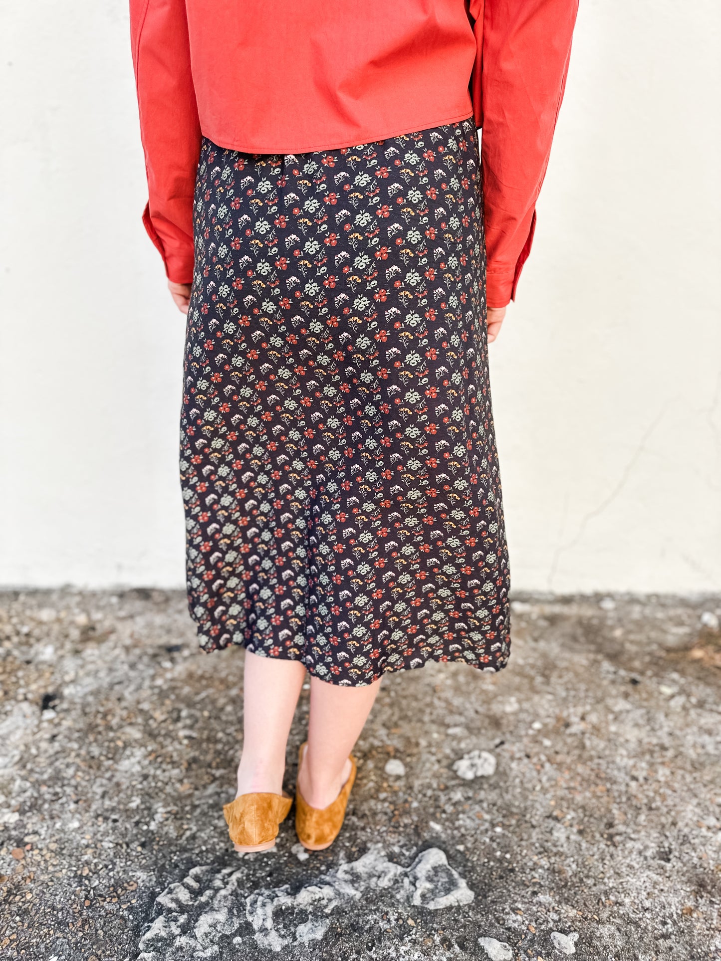 Heritage Petals Midi Skirt