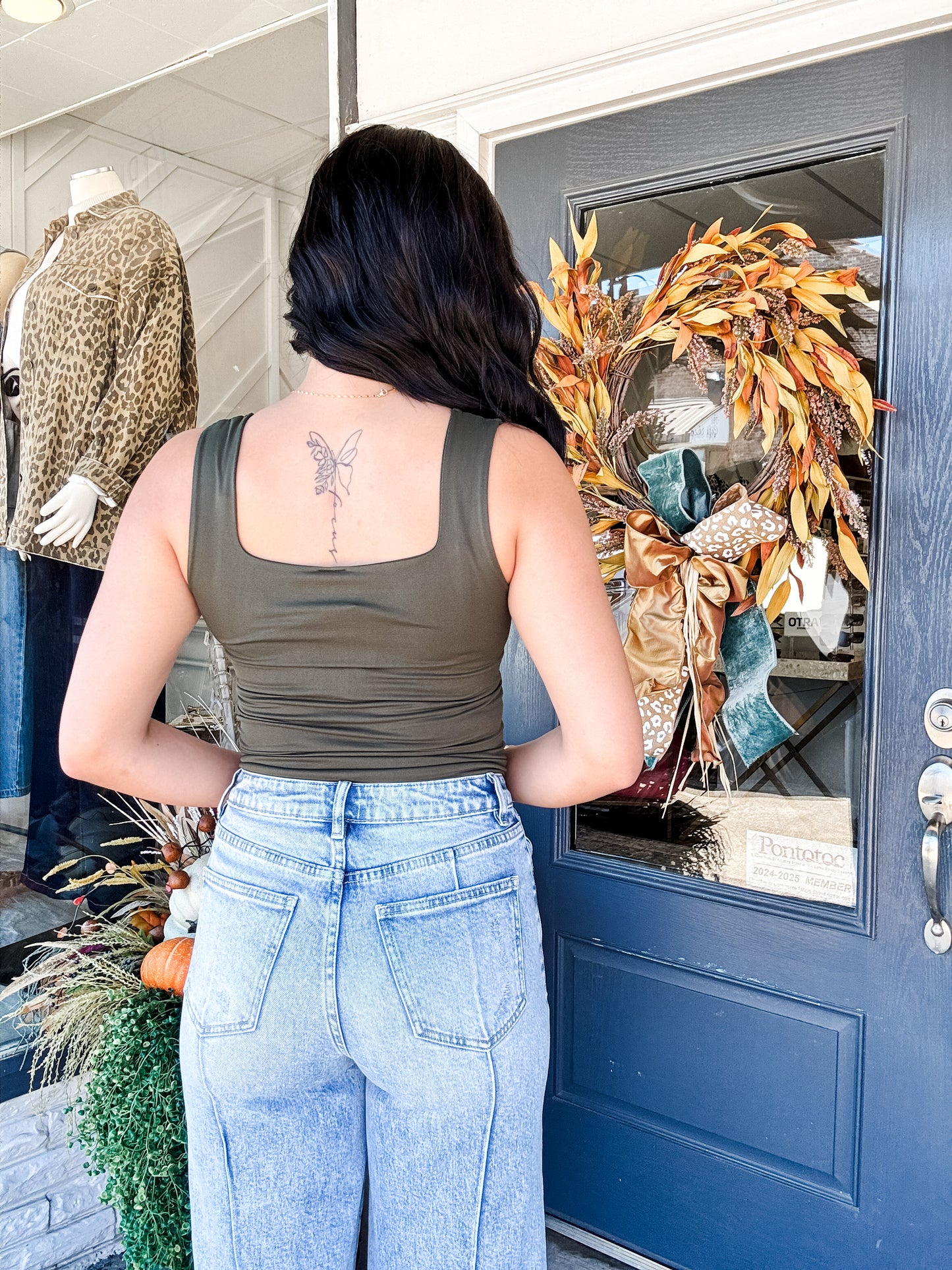 Clean Line Square Top Green