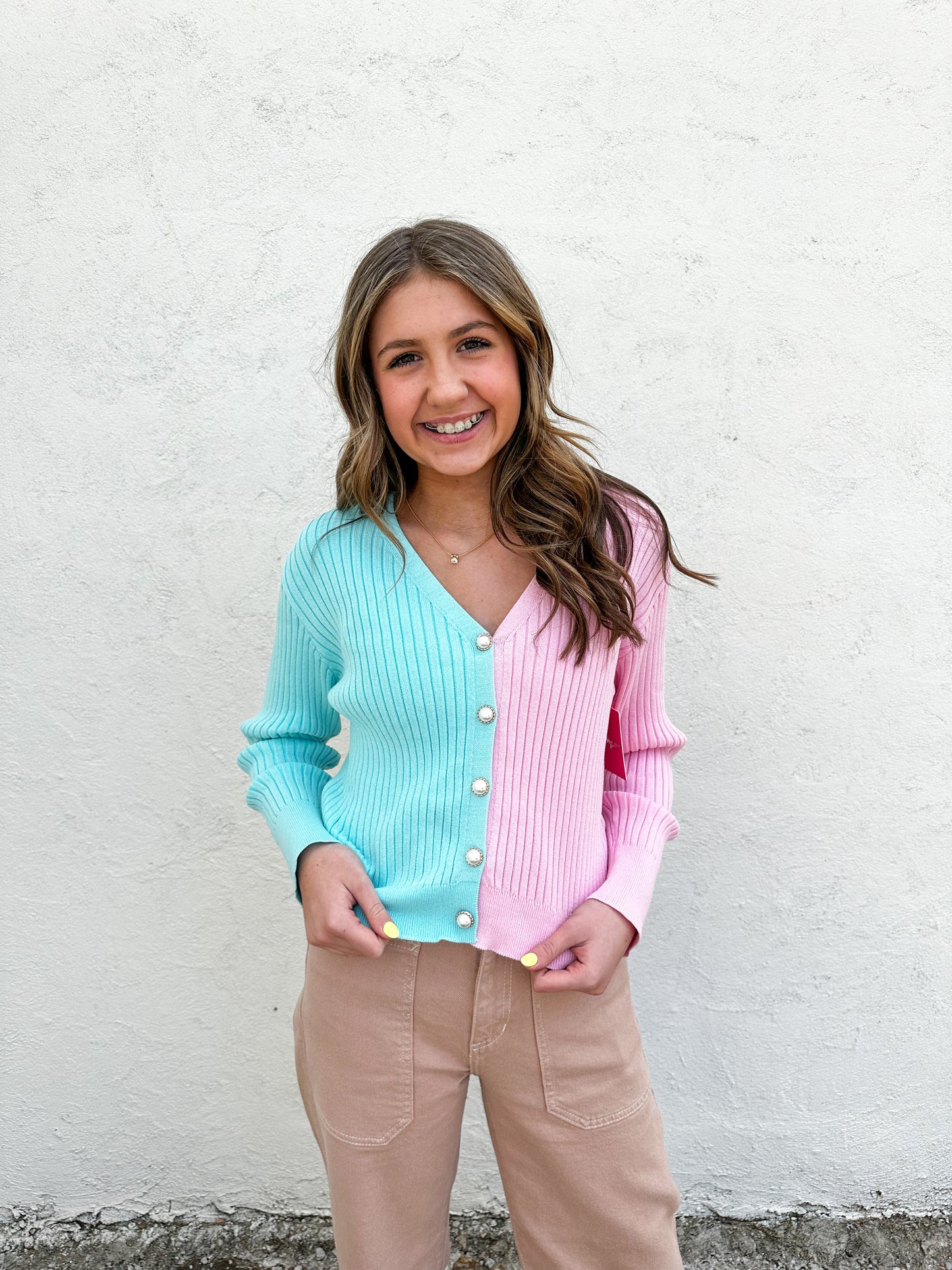 Noah Pink/Blue Sweater