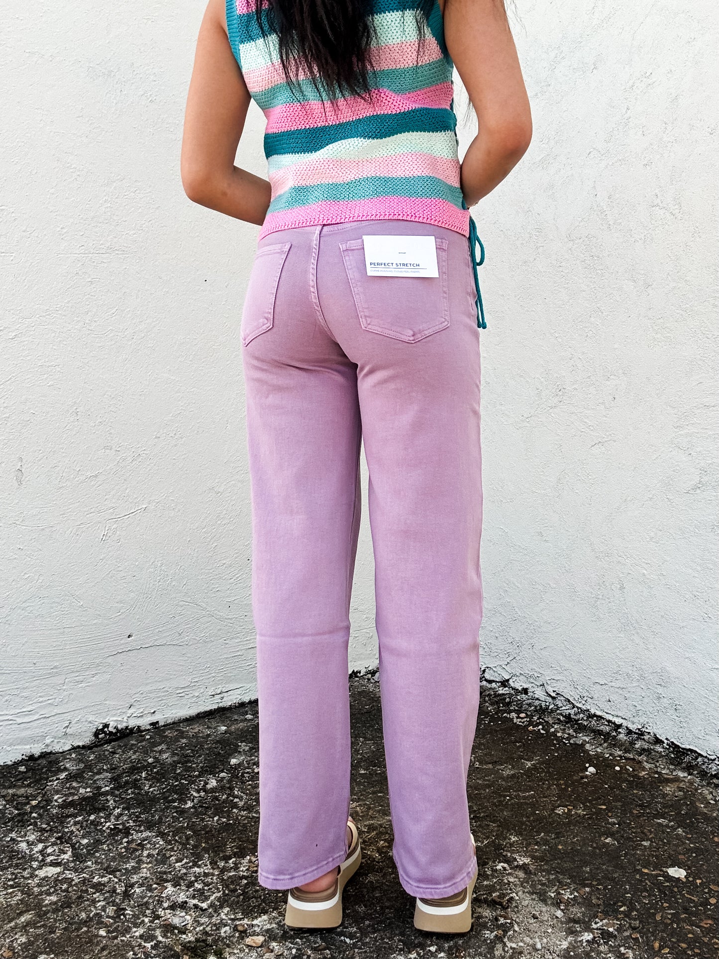 Flora High Rise Straight Pants