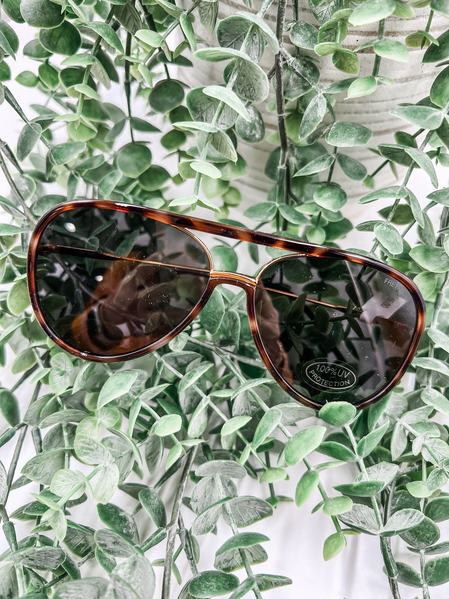 Shay Grey Tortoise Mirror Sunglasses