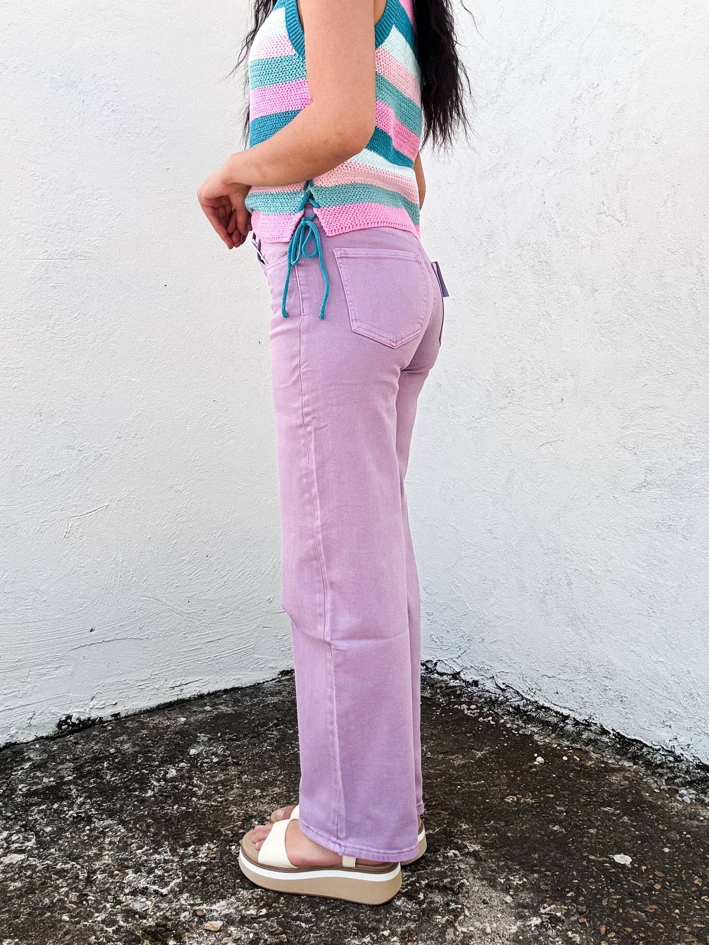 Flora High Rise Straight Pants