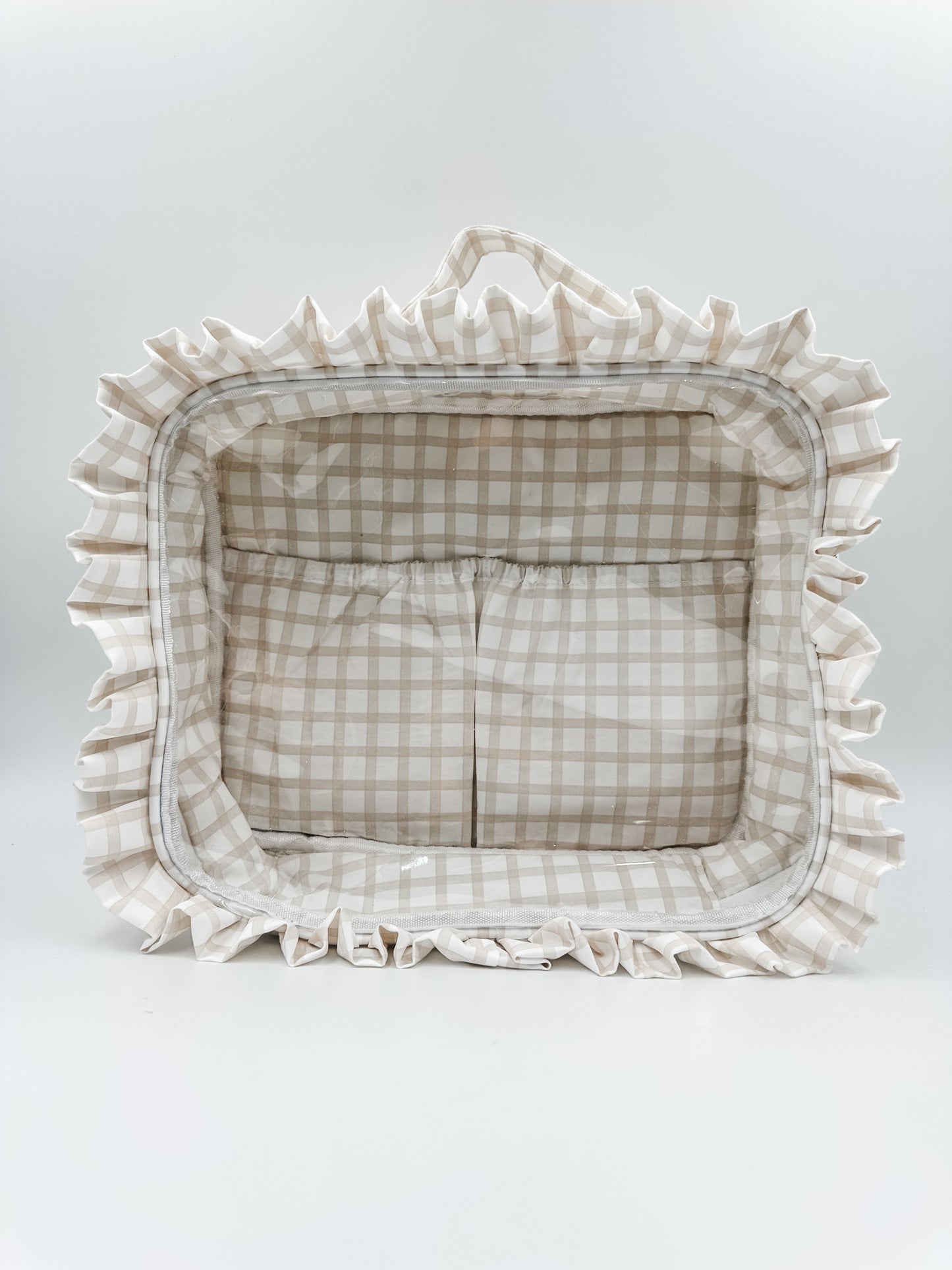 Ruffled Jett Setter Nude Plaid