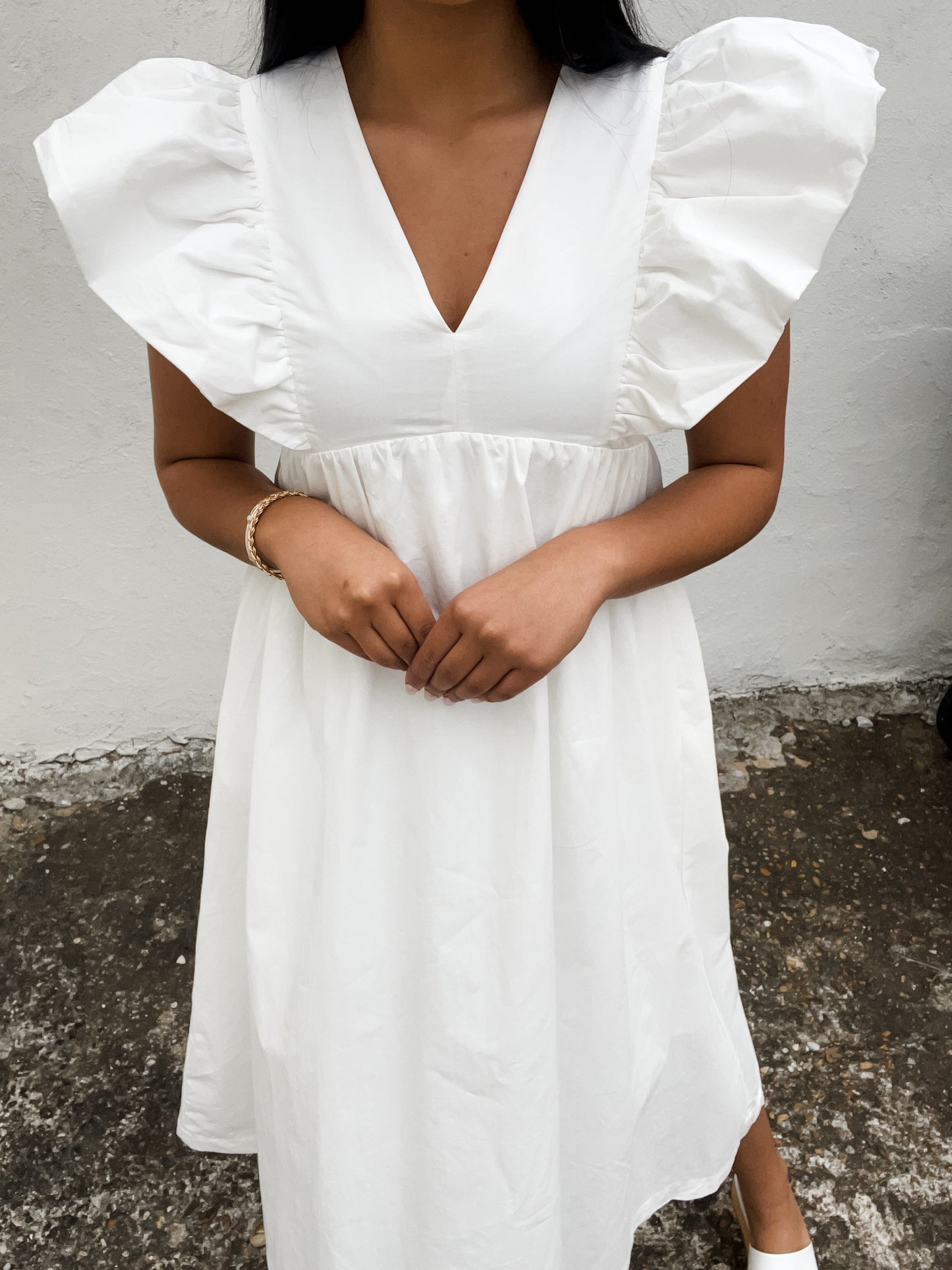 Powder Whispers Midi Dress