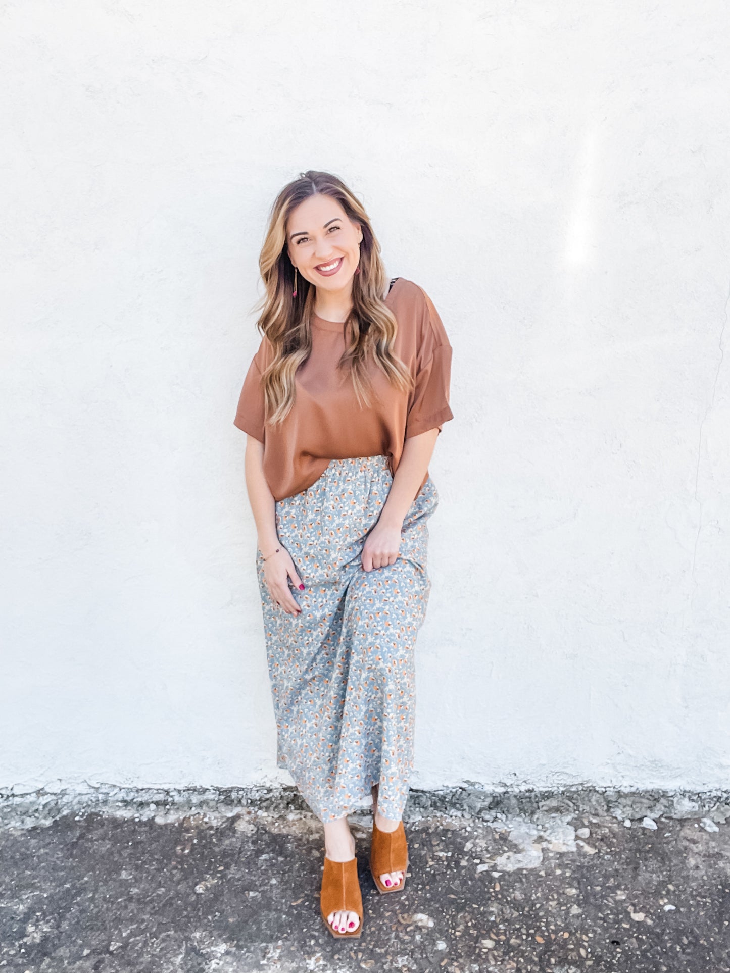 Marigold Blossom Midi Skirt
