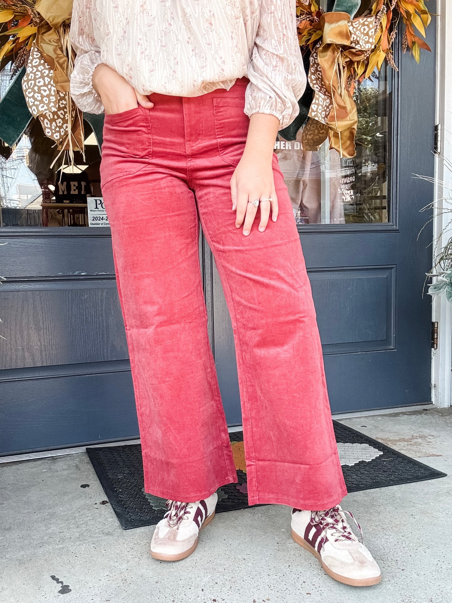 Cozy Chic Corduroy Pants Ruby