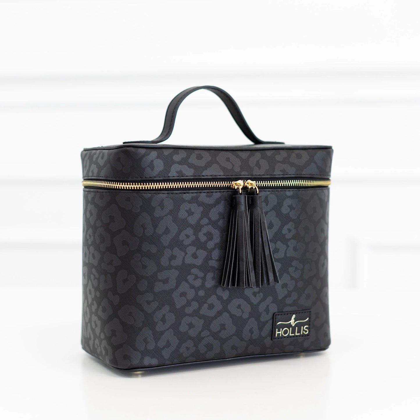 Lux Cosmetic Bag Black Leopard