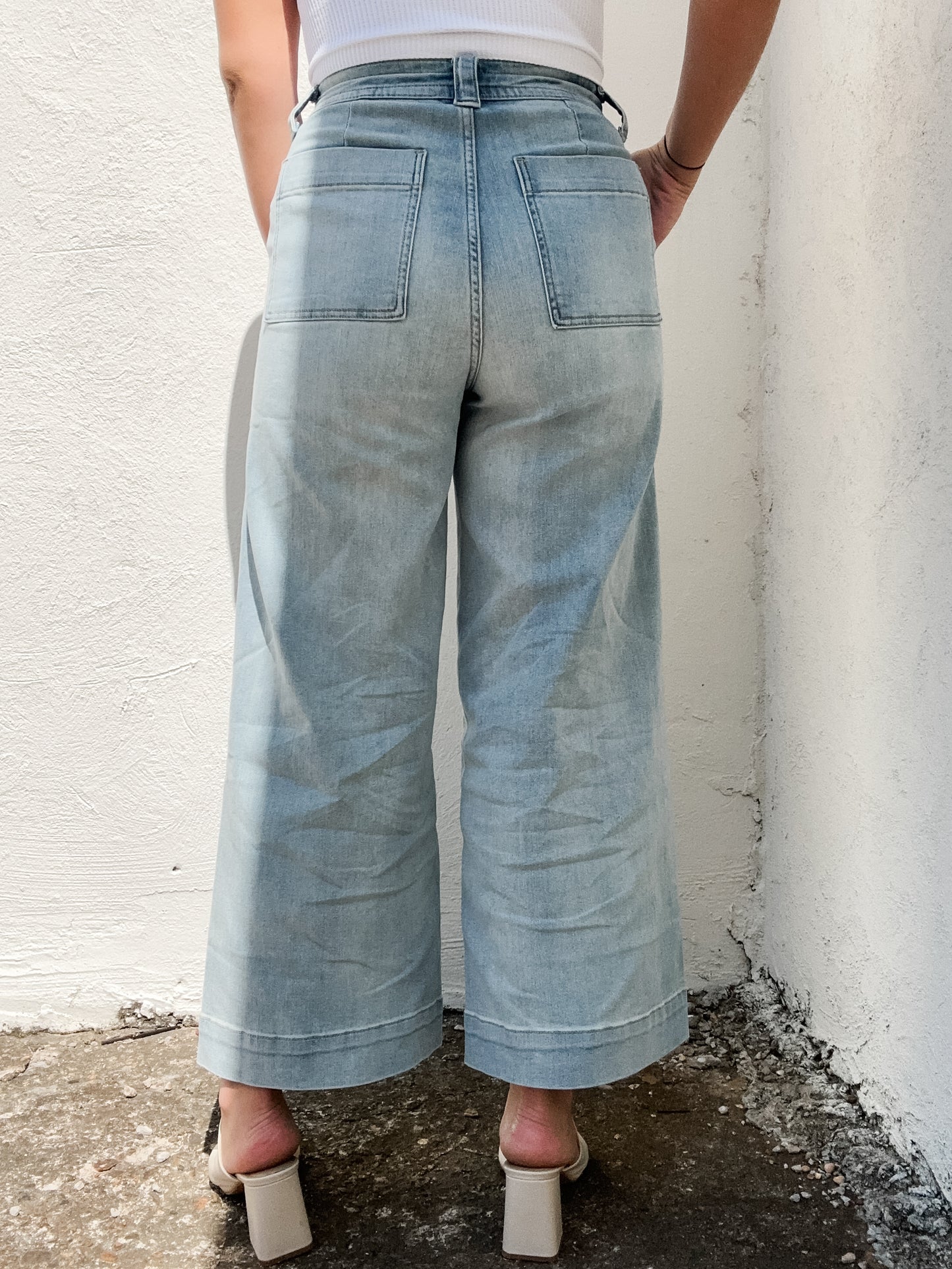 Washed Denim with Tie