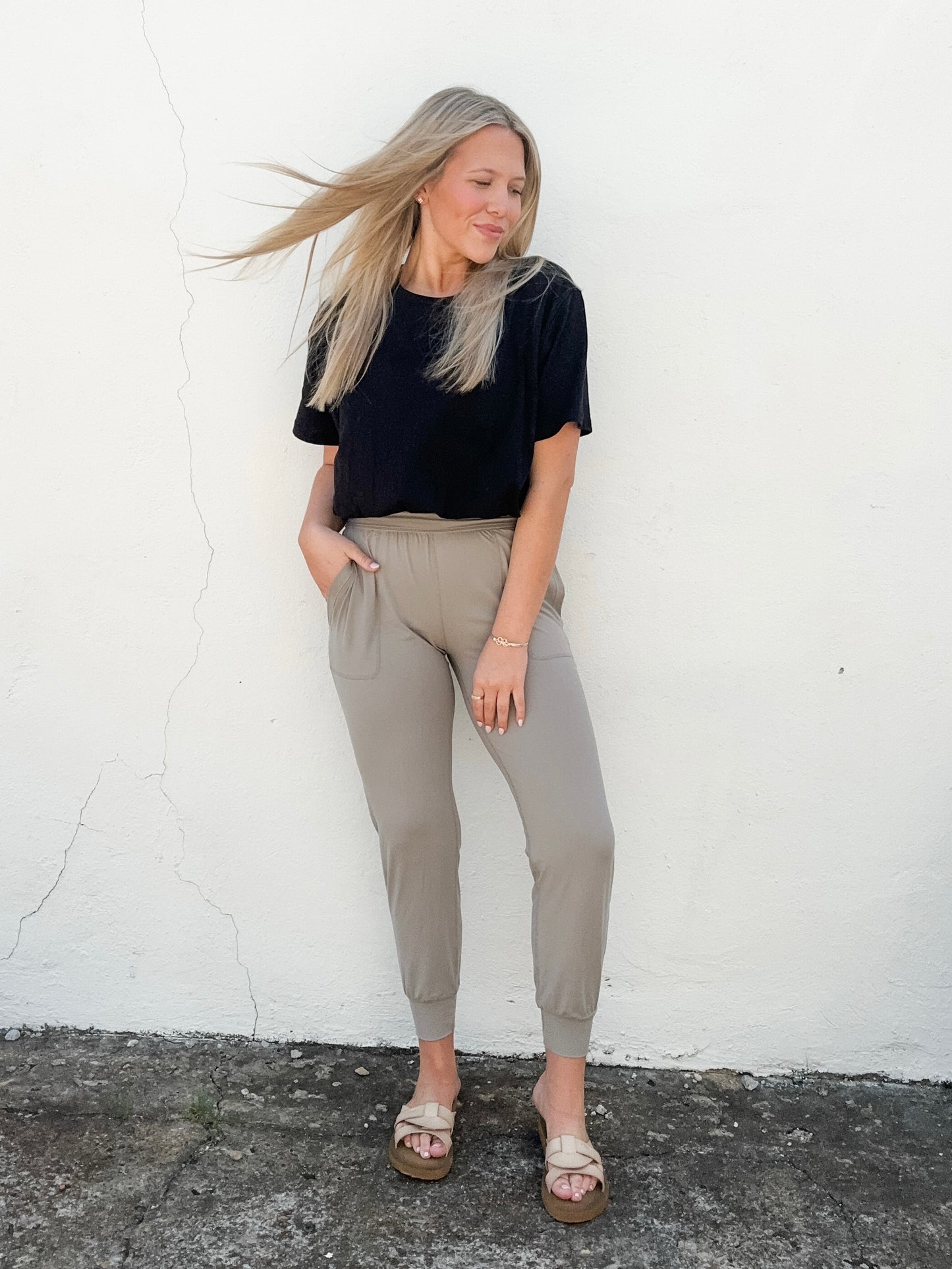 Butter Jogger Pant Stone Taupe