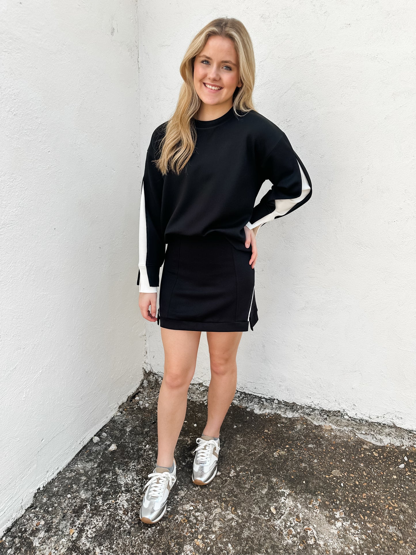 Running Toward the Track Skirt