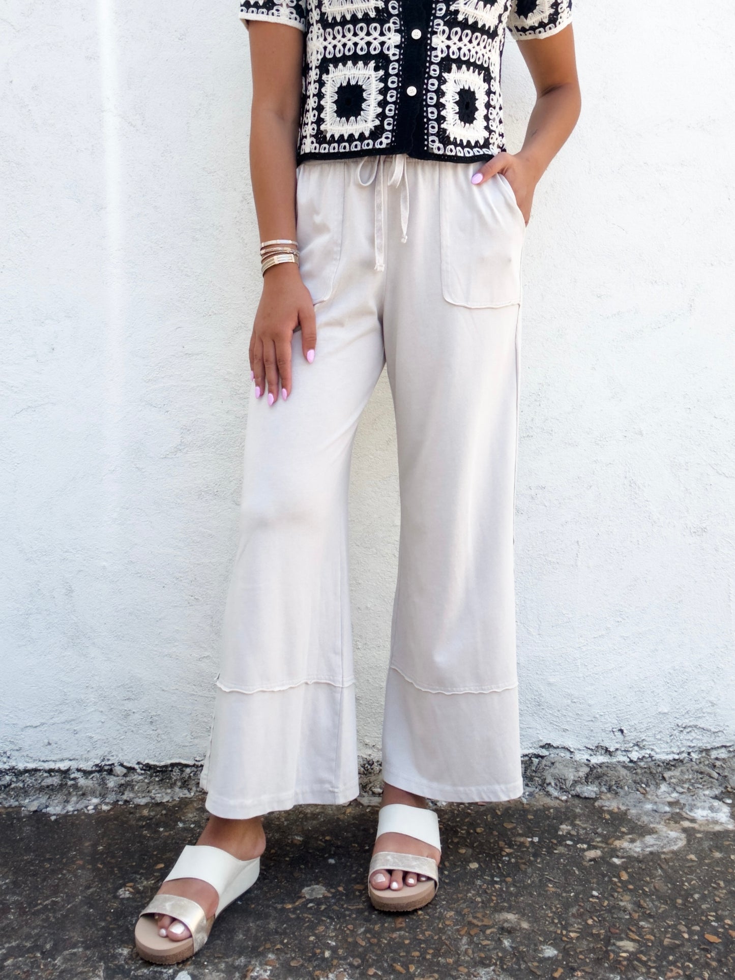 Mineral Washed Light Taupe Pant