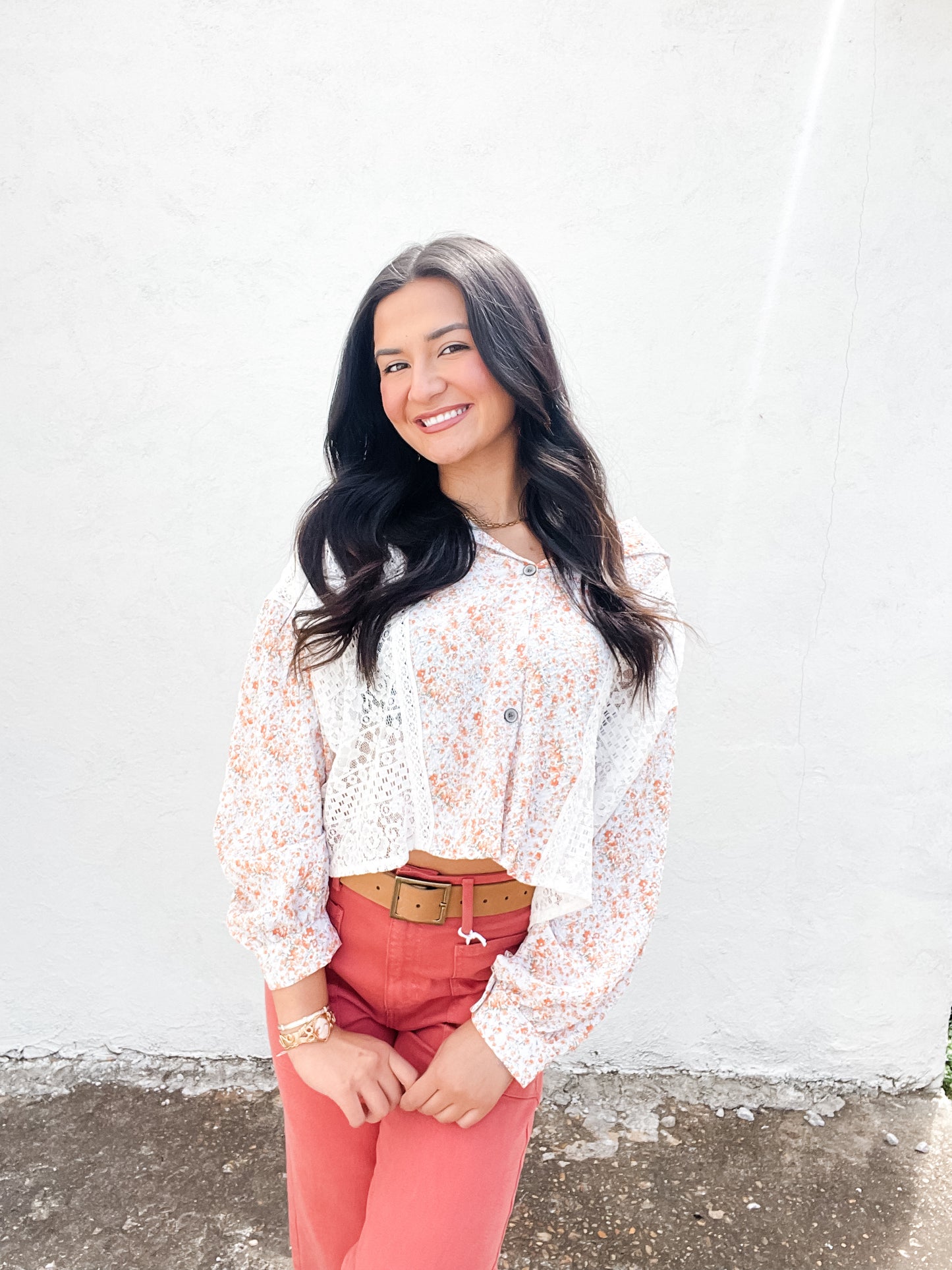 Antique Lace Patches Top
