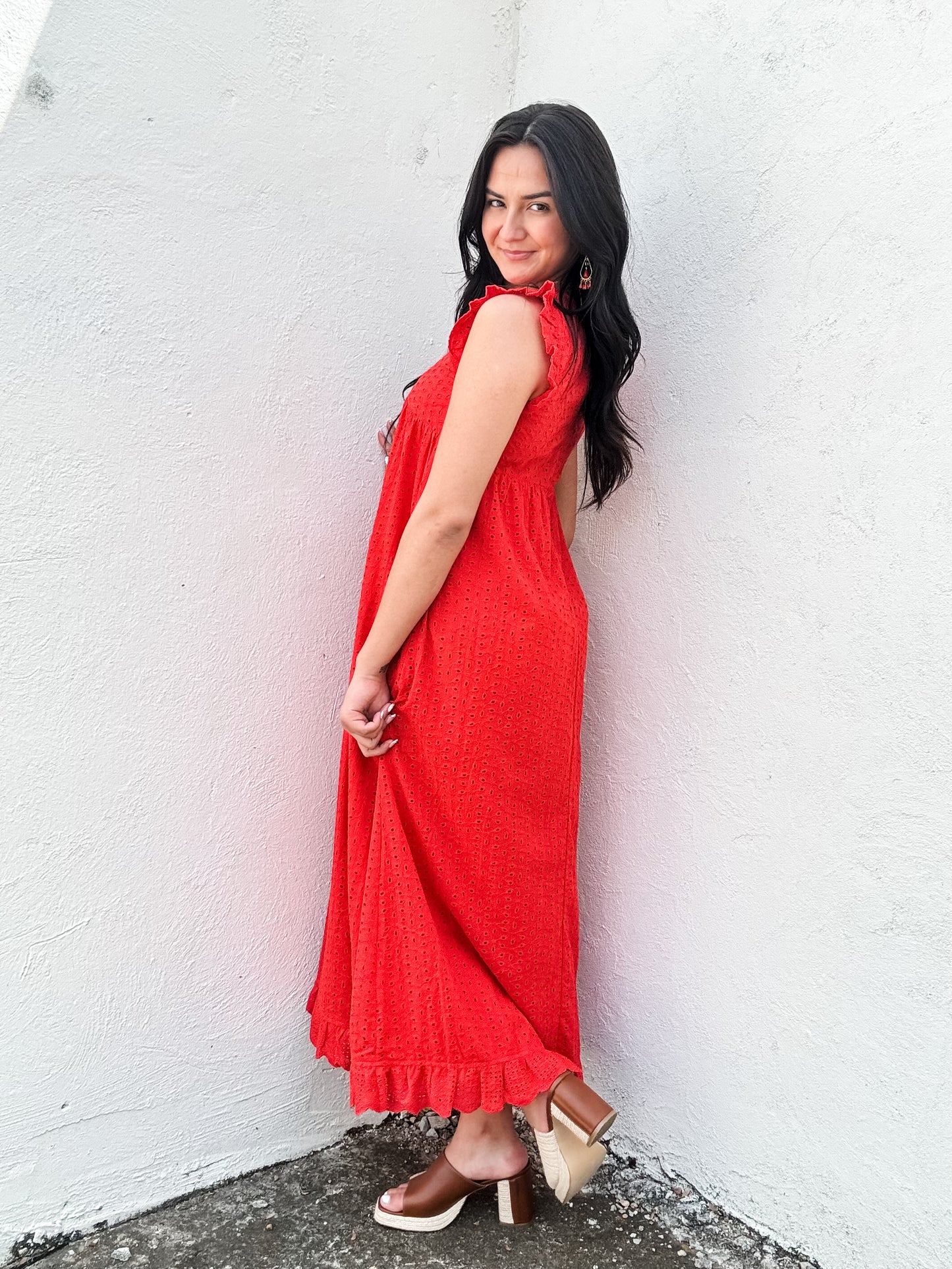 The Dutton in Hibiscus Eyelet