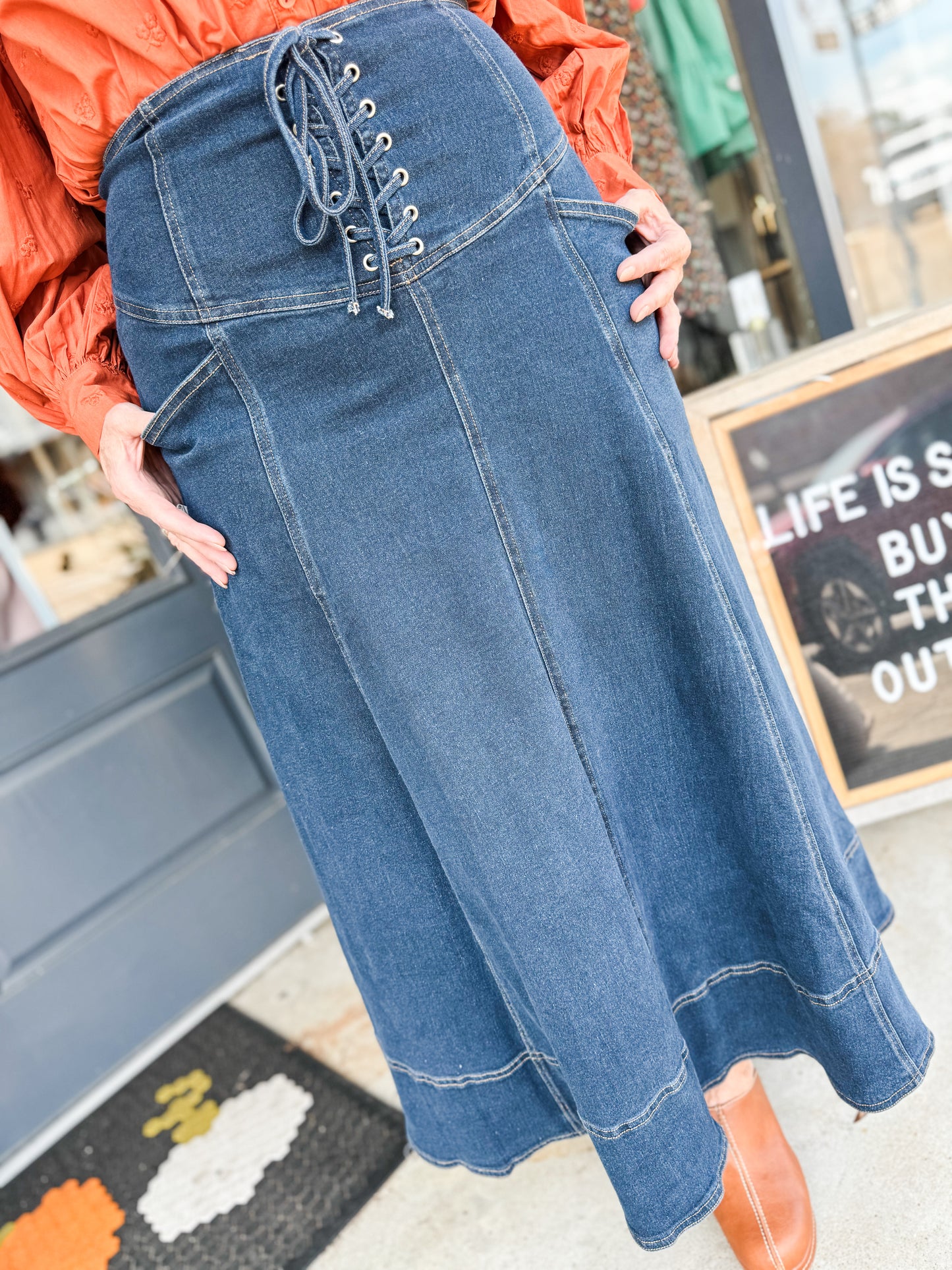 A Day For Denim Skirt