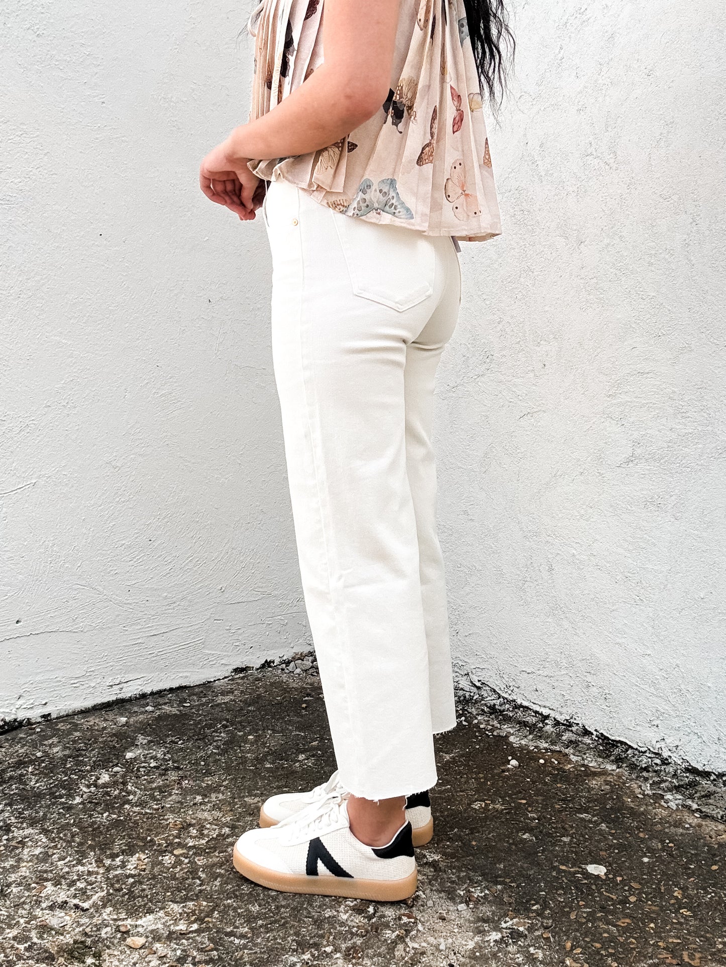 High Rise Wide Leg Denim Jeans