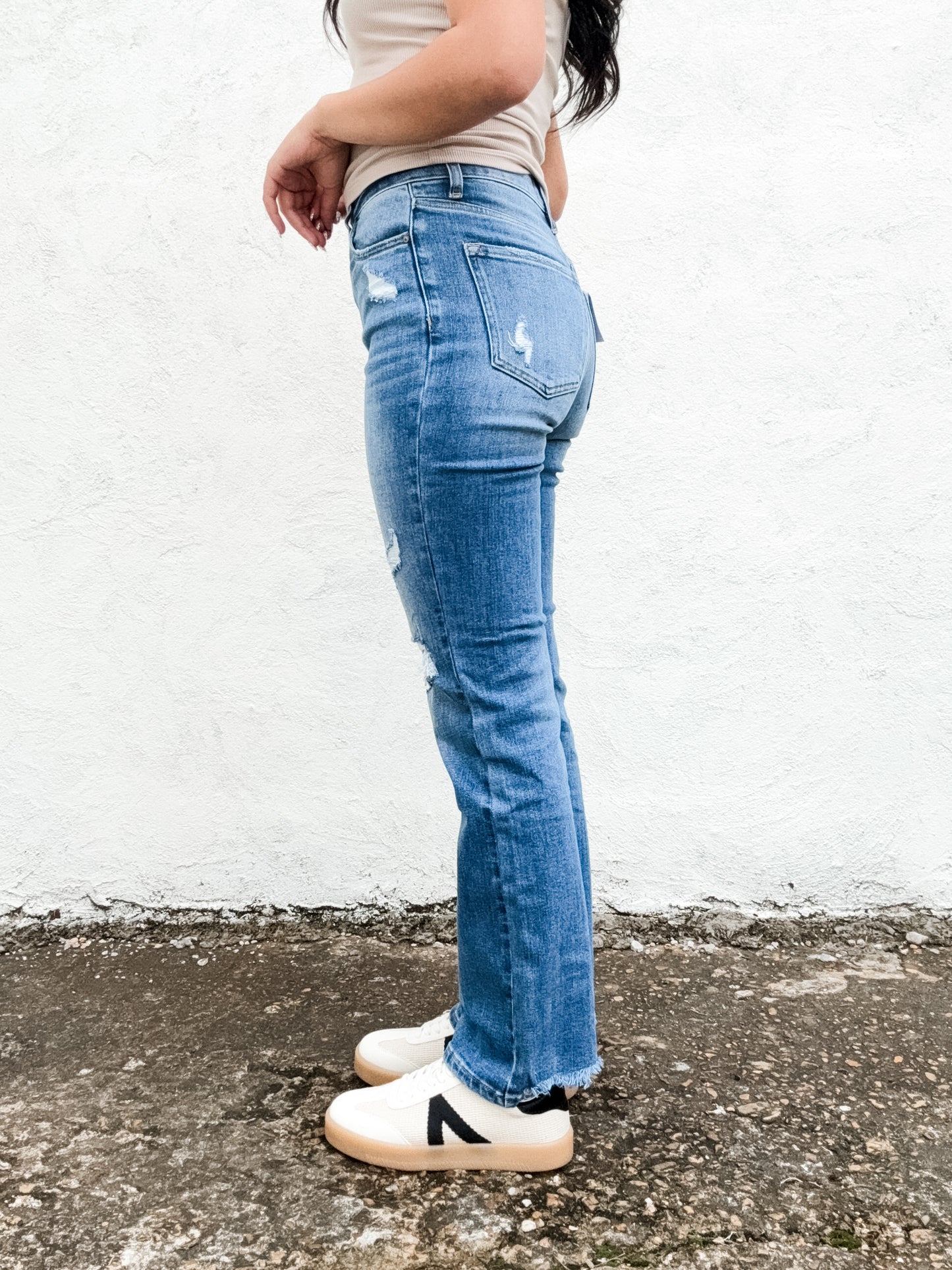 Lisa High Rise Straight Jeans
