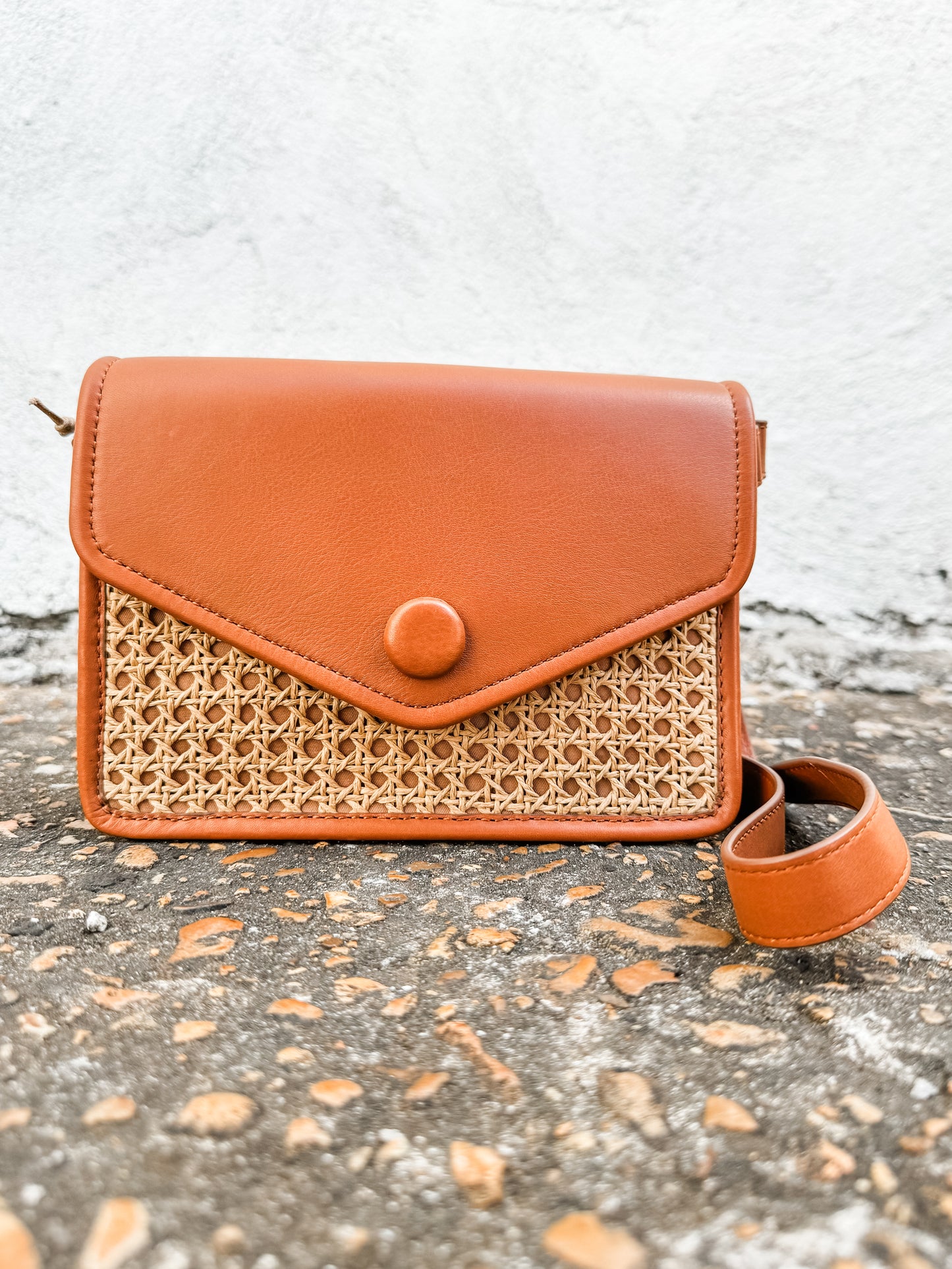 Margot Belt Bag in Burnished Caramel Caning
