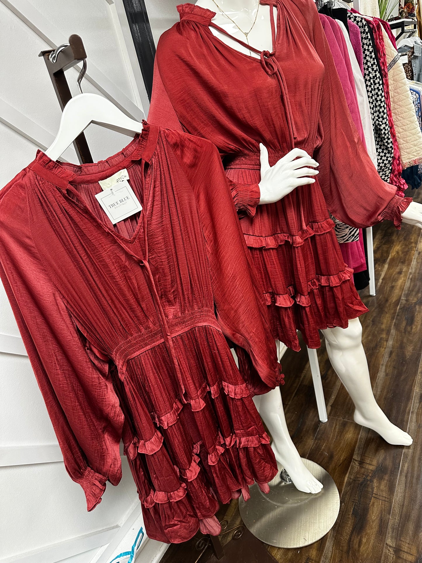 Rose Satin Satisfies Me Dress