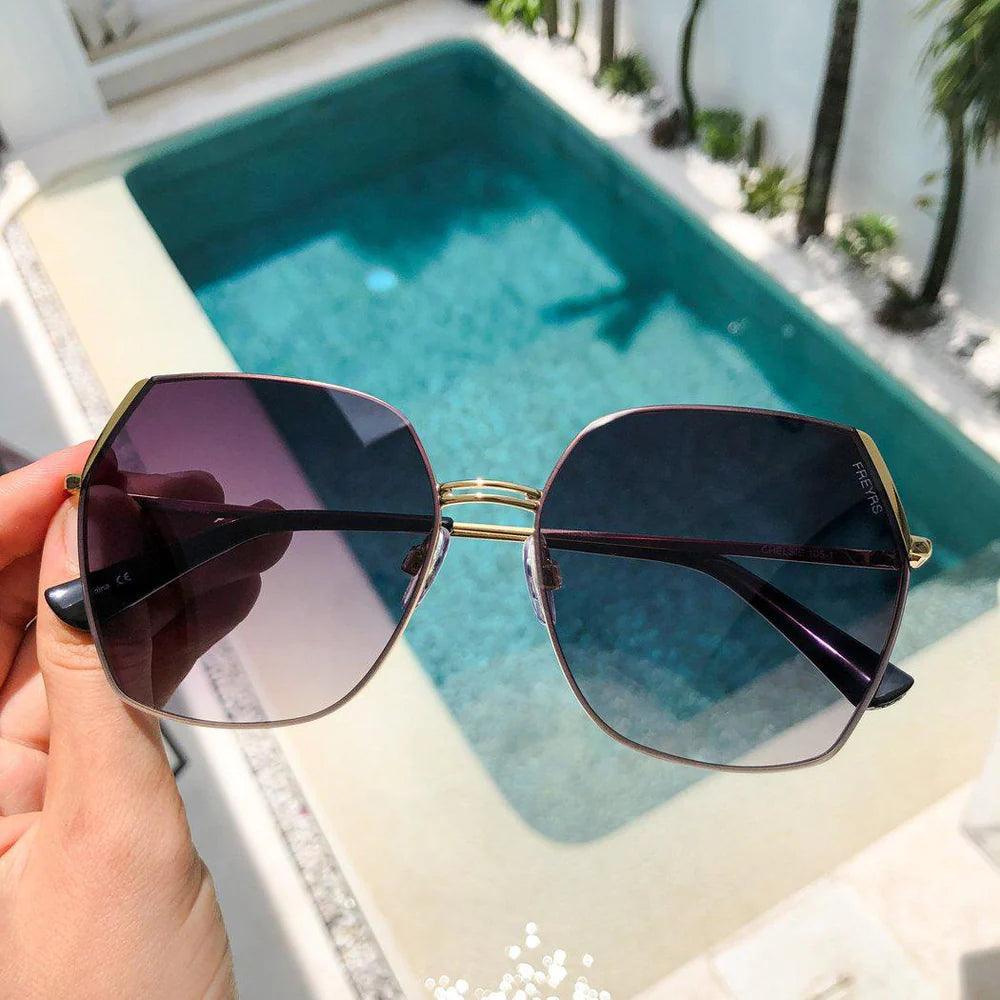 Chelsie Sunglasses - Gold/Gray