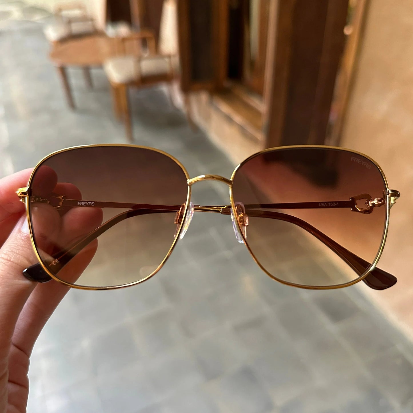 Lea Gold/Brown Sunglasses