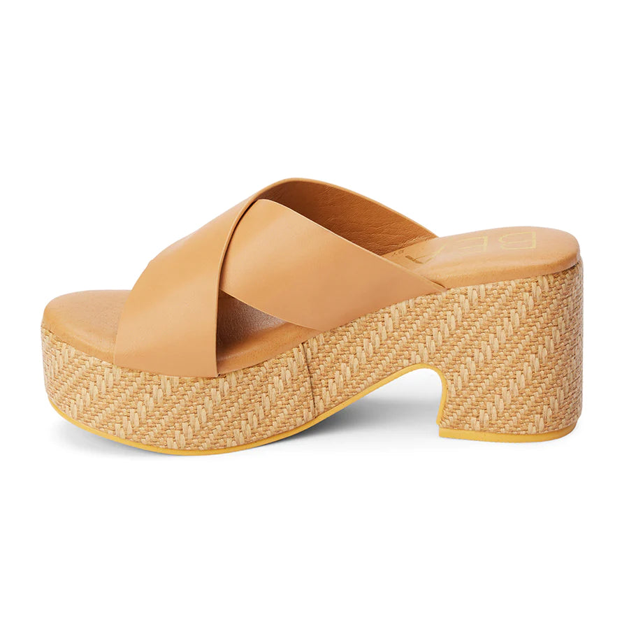 Nellie Platform Heel Tan
