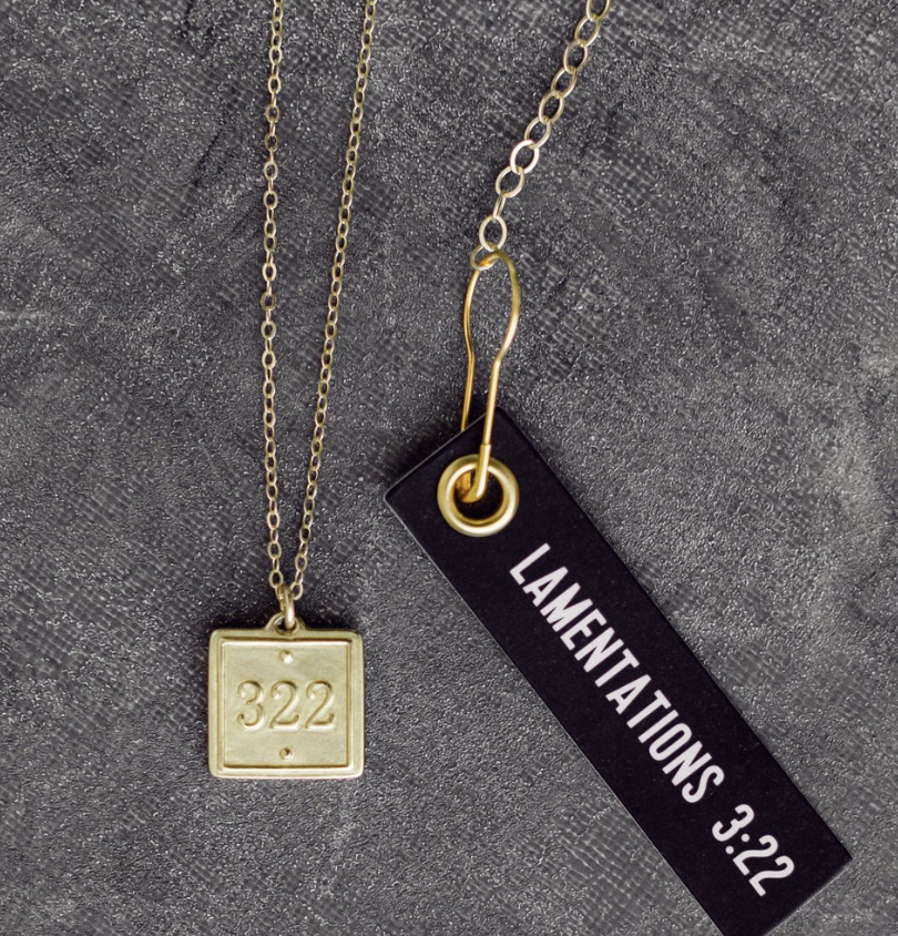 Lamentations 3:22 Necklace Petite