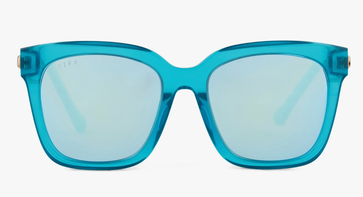 Bella Turquoise Ice Mirror Sunglasss