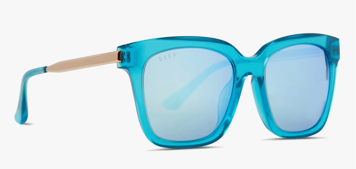 Bella Turquoise Ice Mirror Sunglasss