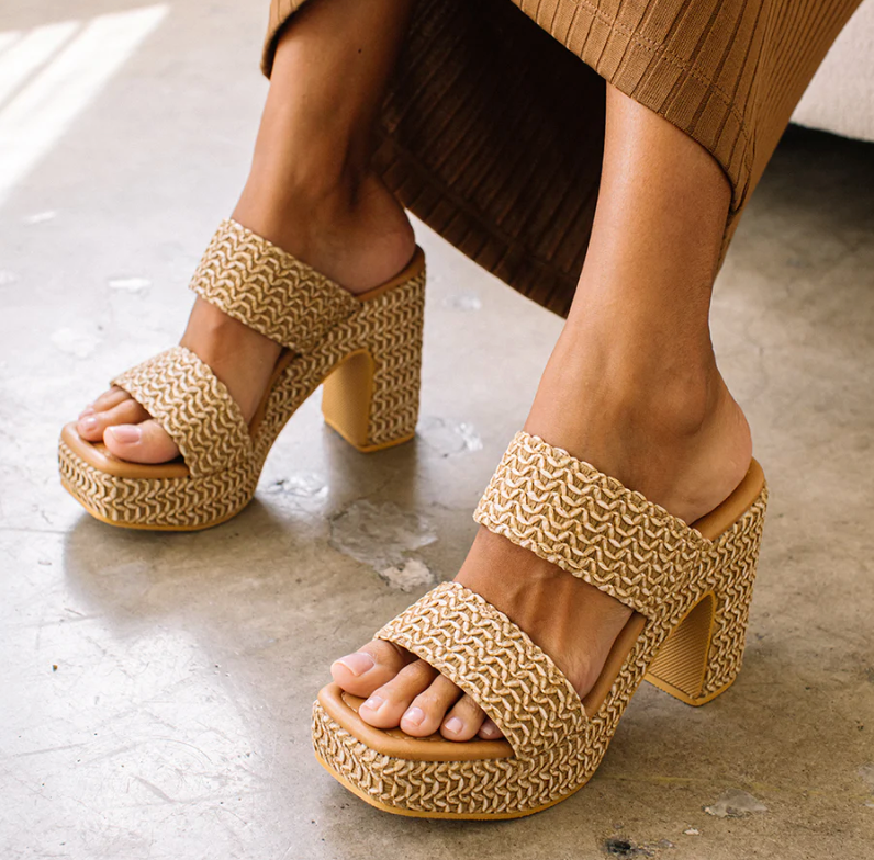 Gem Plateform Heel Cognac